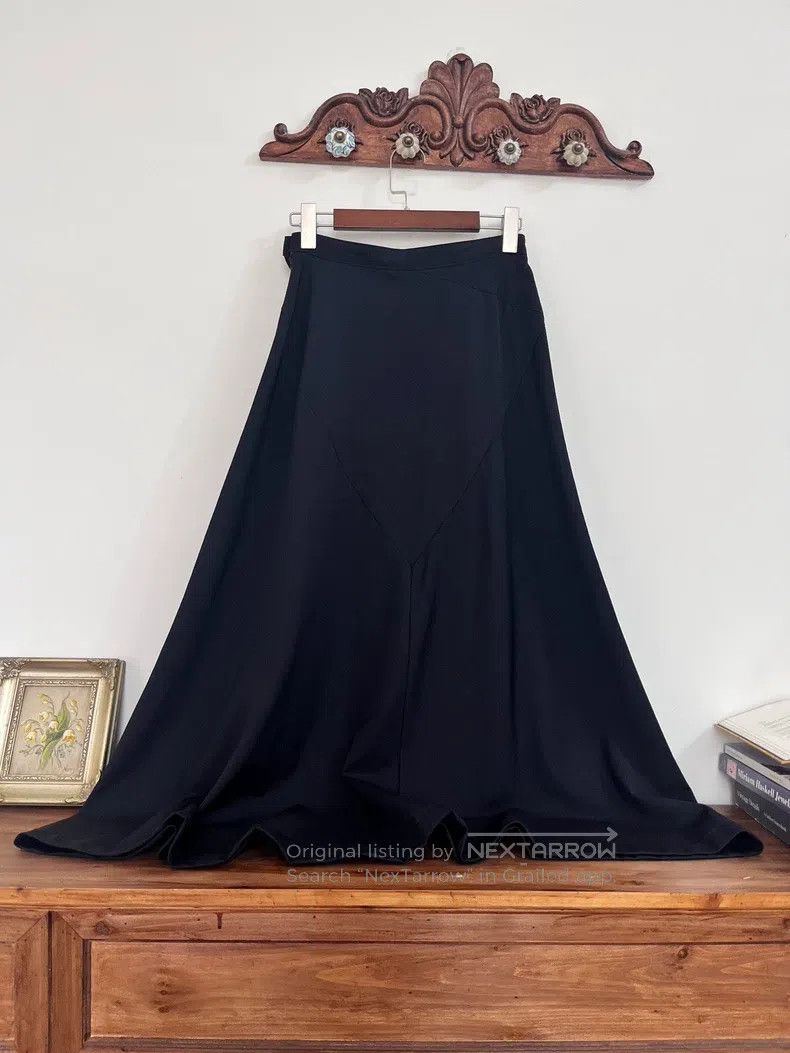 Comme des Garcons Comme Des Garcons size M Navy Blue Design Cut Skirt Umbrel Size 23" - 3 Thumbnail
