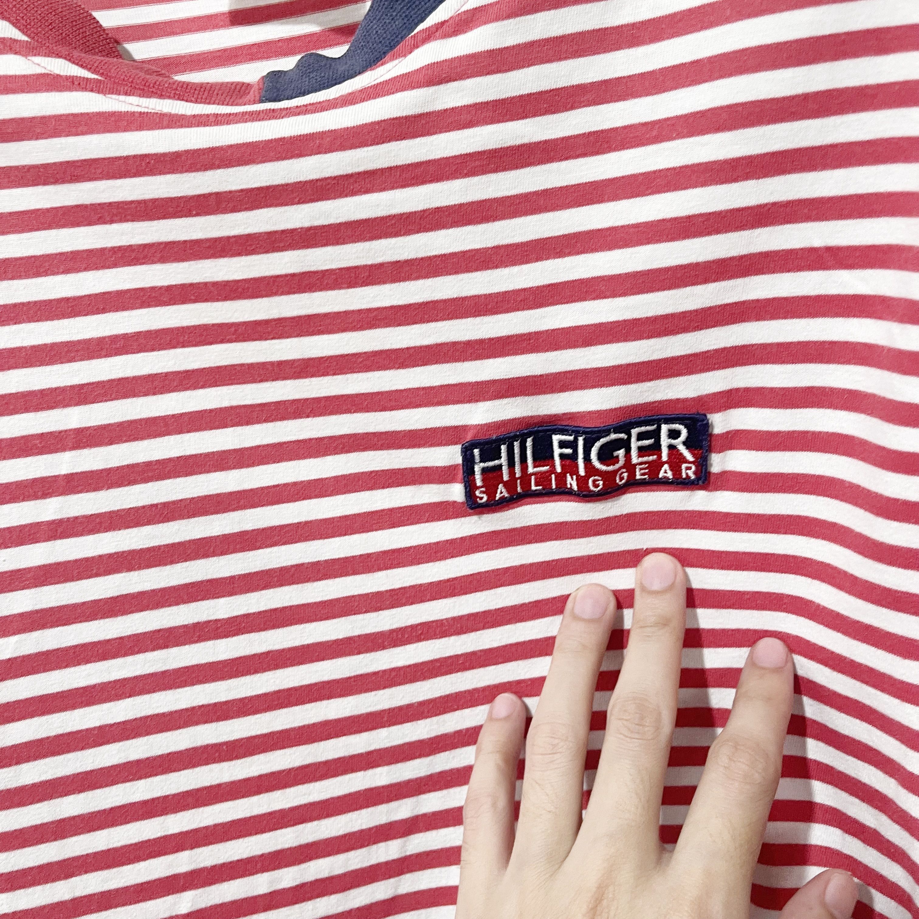 Tommy Hilfiger Vintage 80s Tommy Hilfiger Sailing Striped Shirt Size US M / EU 48-50 / 2 - 2 Thumbnail