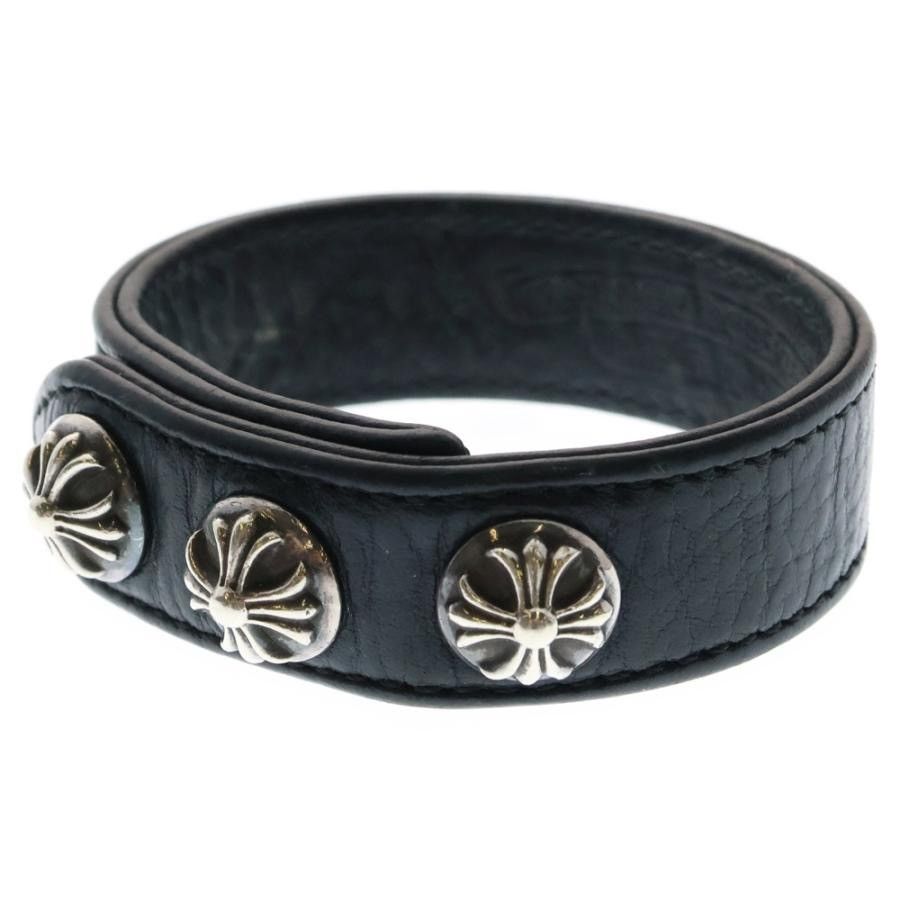 アクセサリー Chrome Hearts 3 Button 2 Snap Leather Chrome Hearts 3BTN 2SNP Cross Ball 3 Button 2 Snap Leather