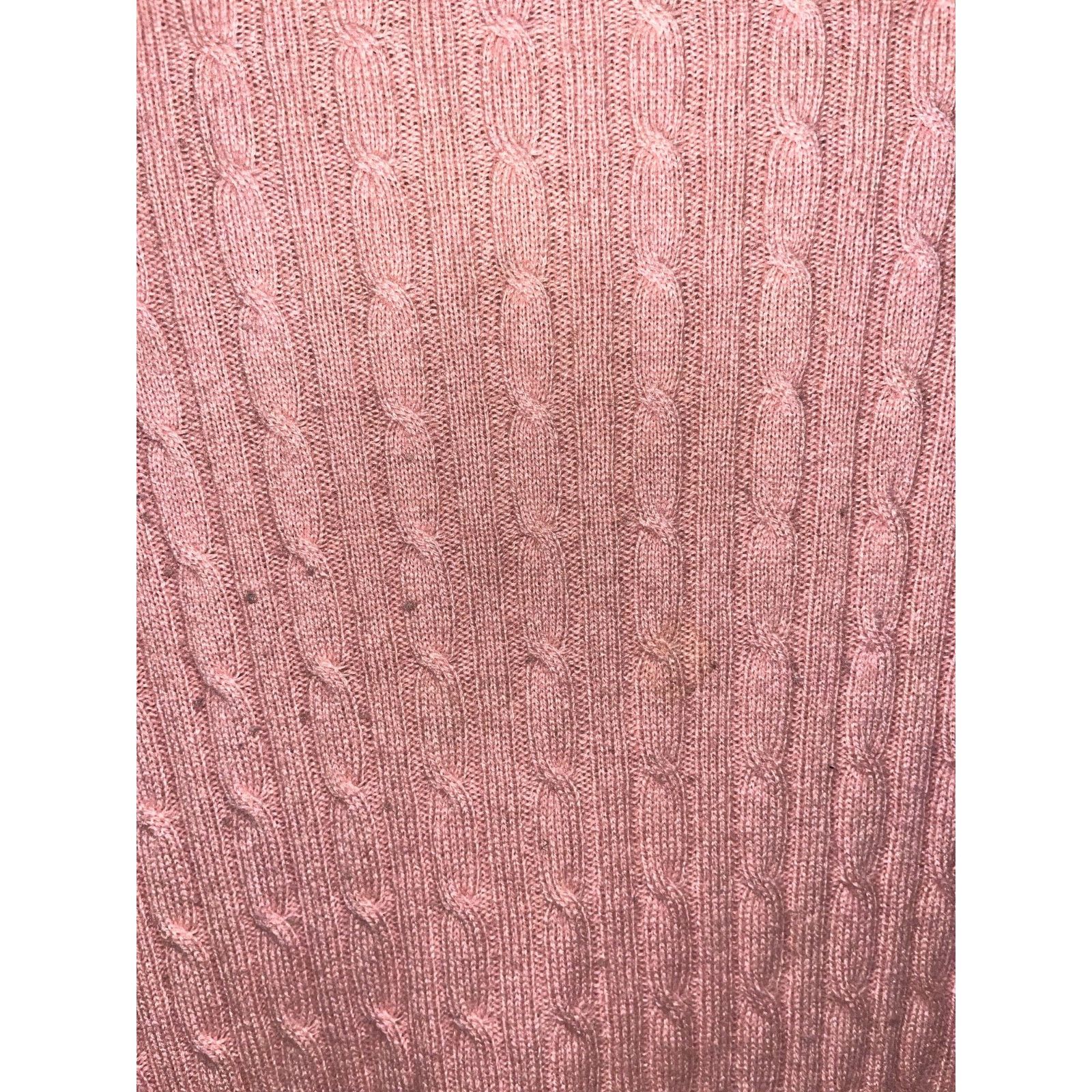 Brooks Brothers Brooks Brothers Pink Italian Cashmere Cable Knit Sweater XS Size XS / US 0-2 / IT 36-38 - 5 Thumbnail