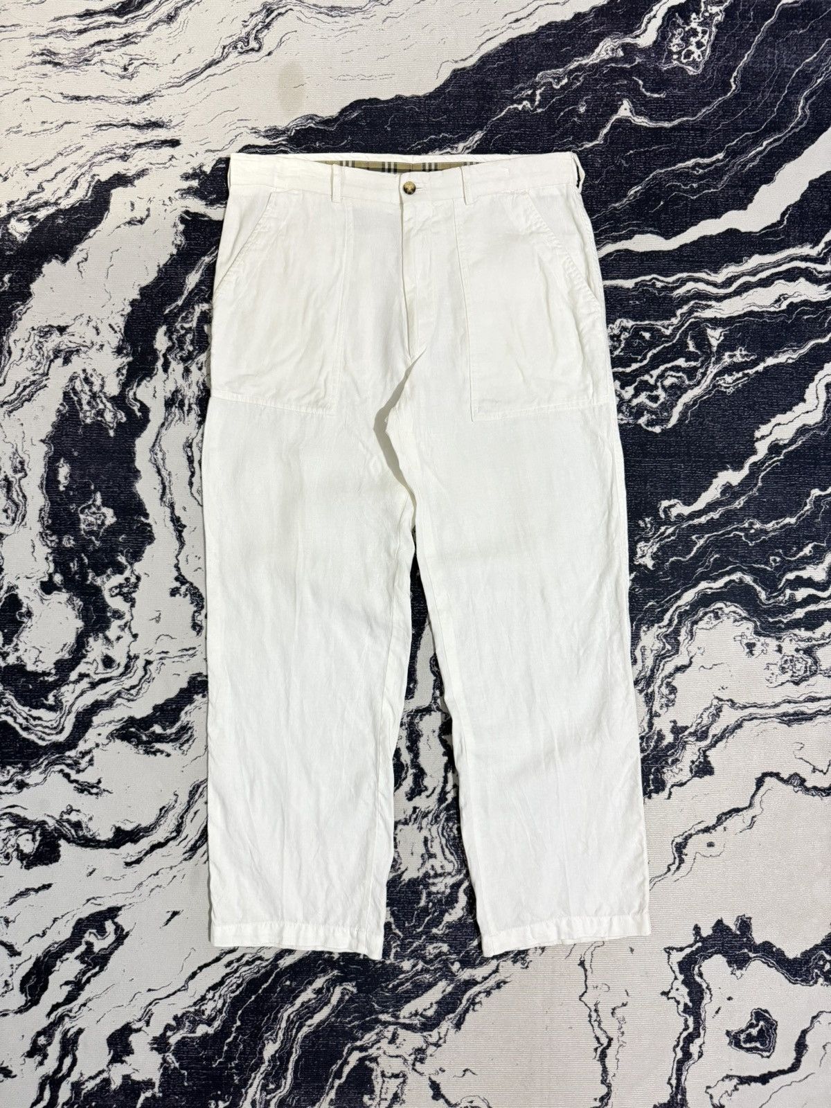 Burberry fatigue white longpants