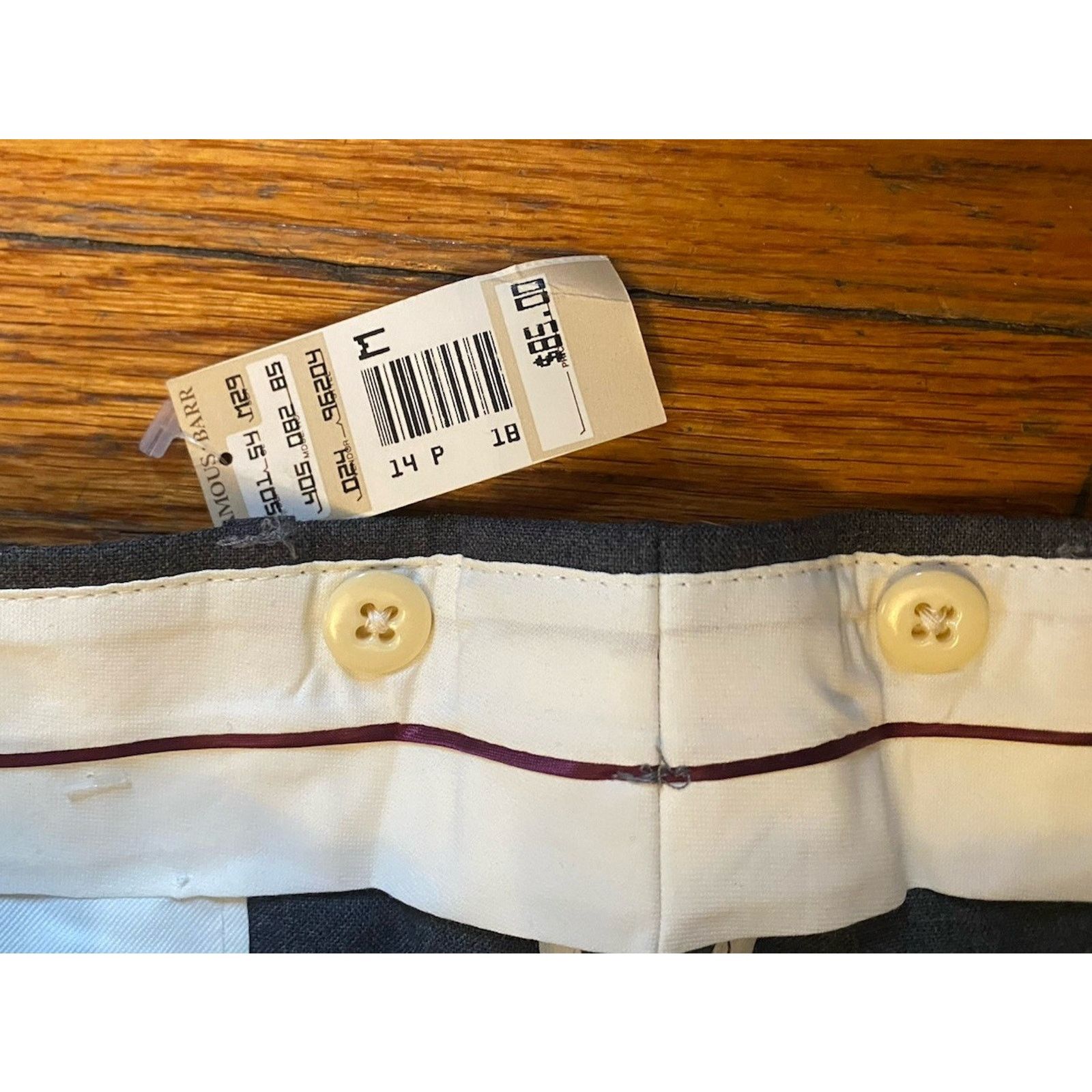 Evan Picone NEW USA Evan Picone Men’s Pants Wool W36 Unfinished Hem NWT Size US 36 / EU 52 - 5 Thumbnail