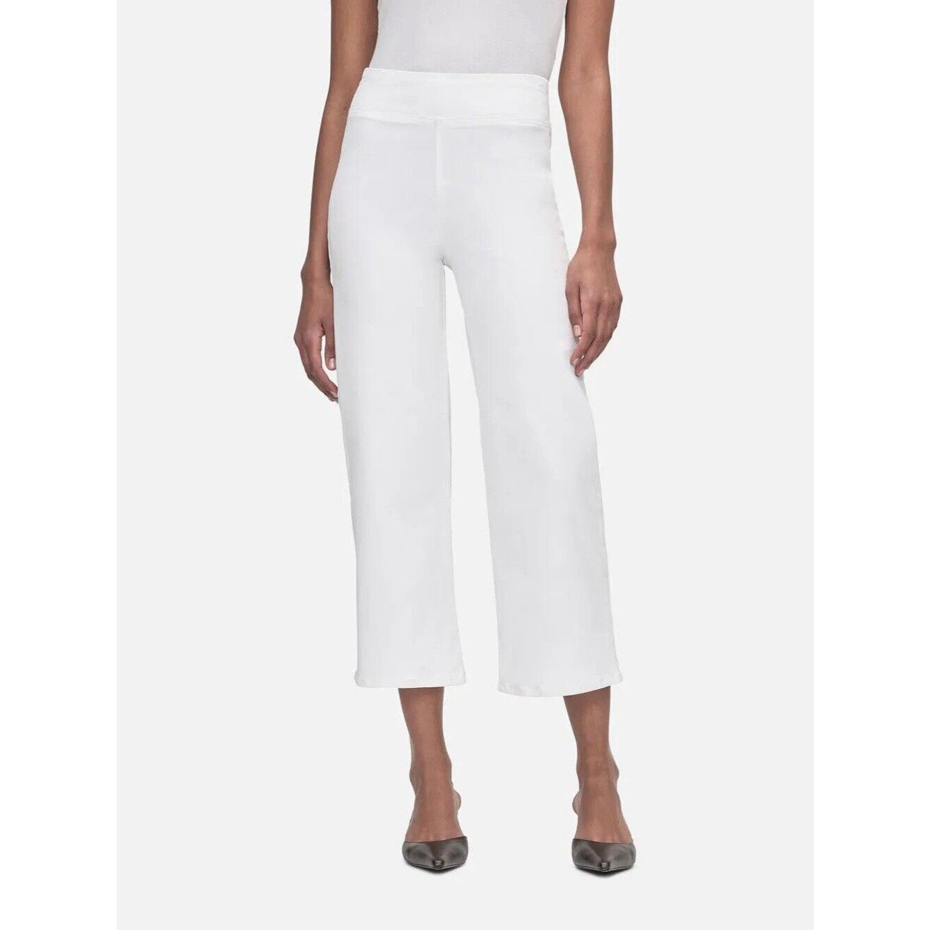 Frame Frame Jeans Womens White Jet Set Wide Leg Pull-On Stretch Hi Size 26" / US 2 / IT 38 - 1 Thumbnail