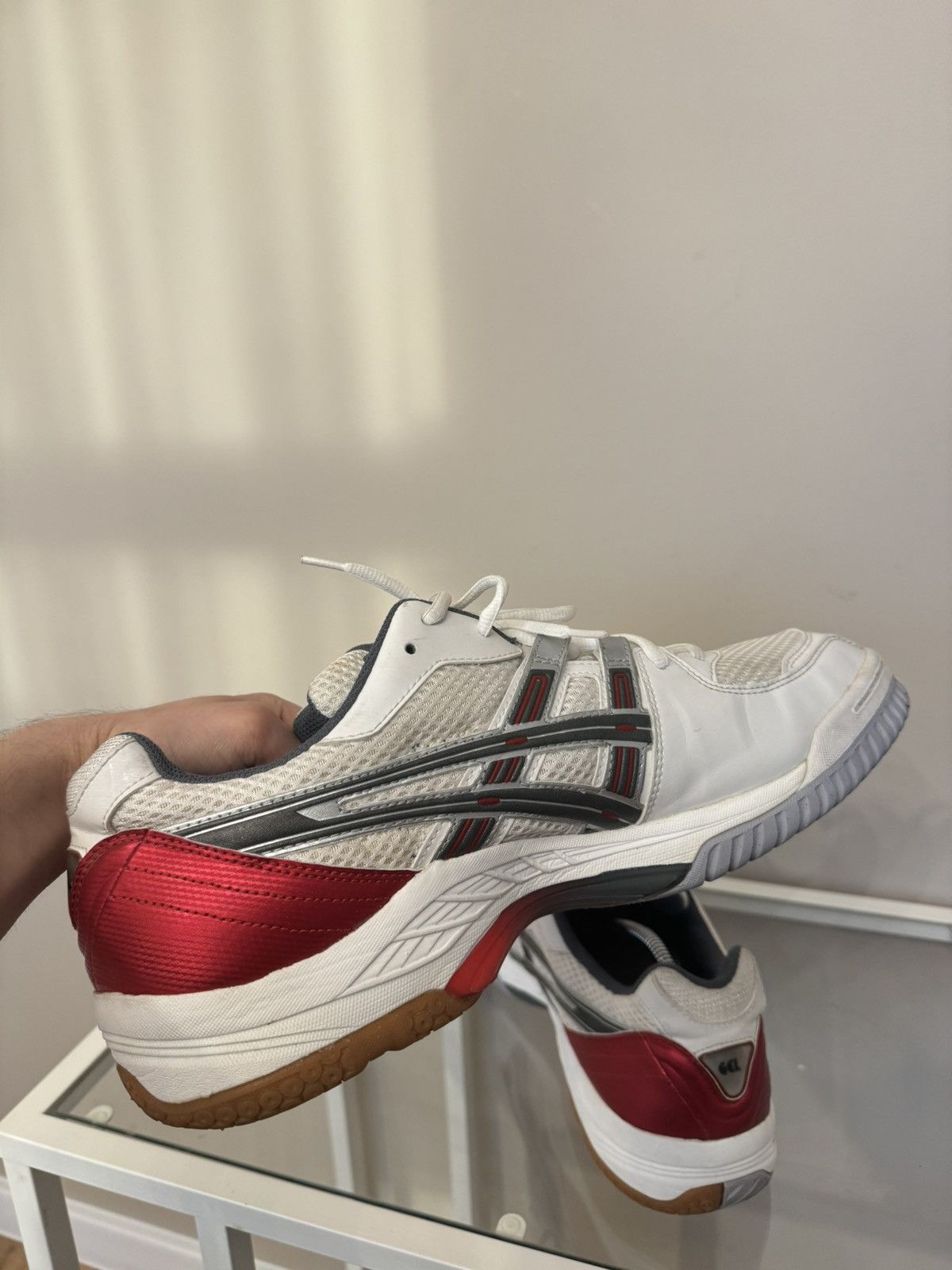 Asics × Vintage Asics white gel tactic sneakers vintage gorpcore 90s 00s Size US 12 / EU 45 - 5 Thumbnail