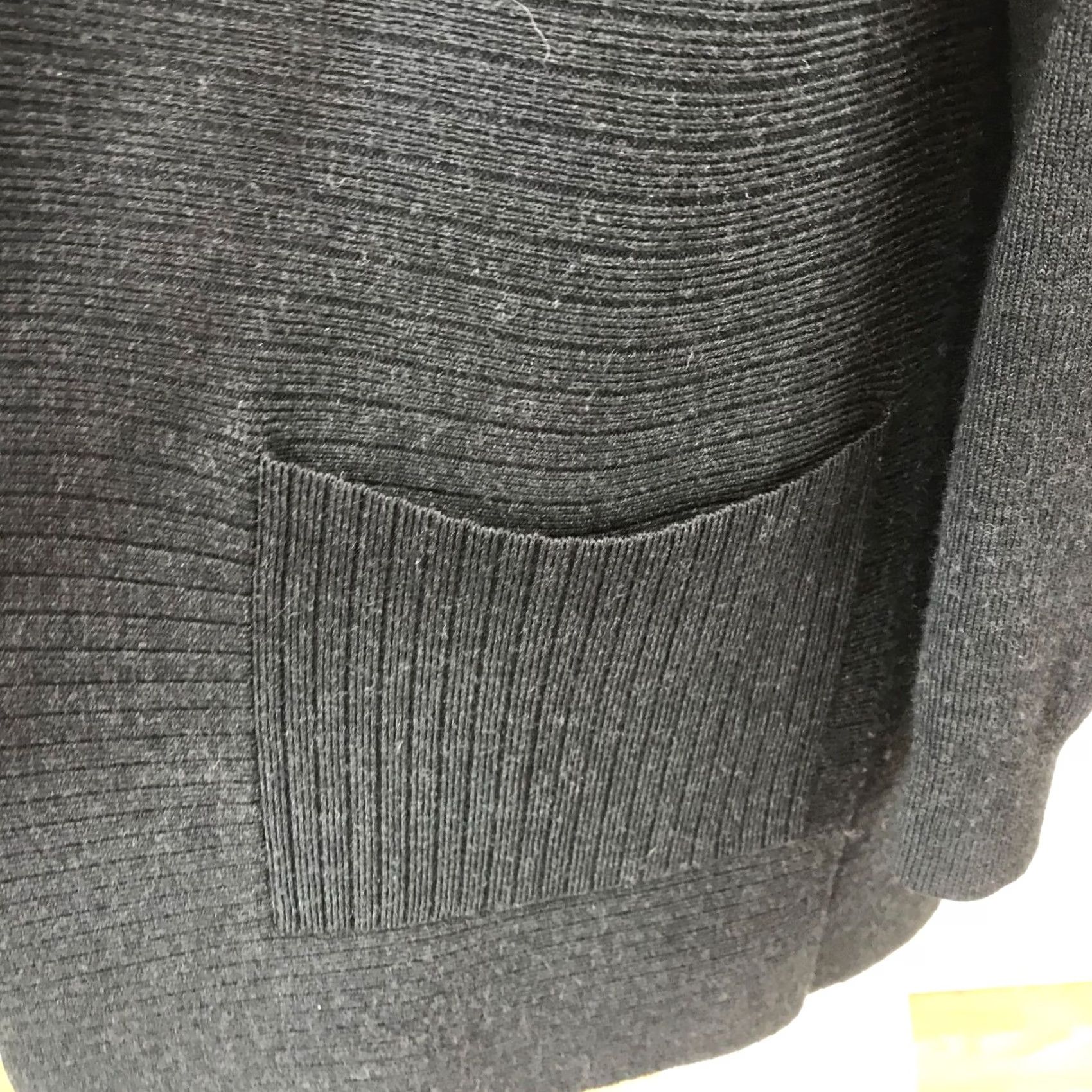 Theory Theory Womens P- Black Long Sleeve Open Front Collared Wool Cardigan Size S / US 4 / IT 40 - 5 Thumbnail