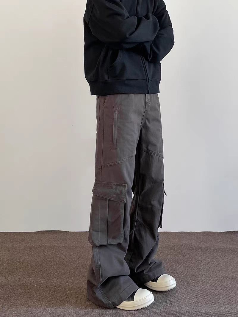 Japanese Brand × Vintage Washed Vintage Grey Micro Flare Lumberjack Pants Size US 32 / EU 48 - 3 Thumbnail