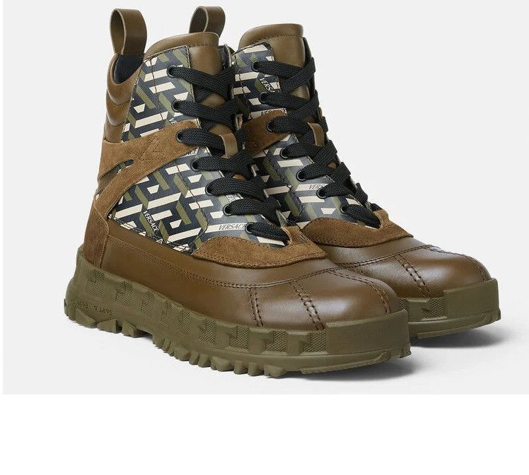 Versace Versace La Greca Print Rhegis Boots Men's Size US 9 EU 42 Size US 9 / EU 42 - 11 Thumbnail
