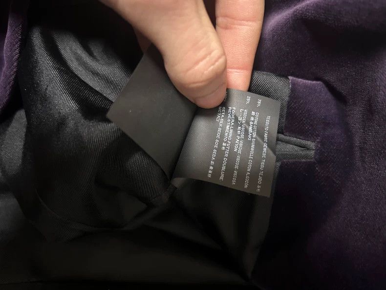 Saint Laurent Paris Saint Laurent 2015 SS Show Purple Velvet blazer 2504-Nextar Size 46R - 6 Thumbnail