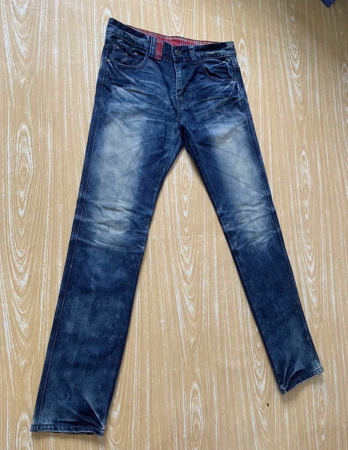 Japanese Brand Street Setup est 2007 Mud Wash Denim Jeans Pants Size US 30 / EU 46 - 4 Thumbnail