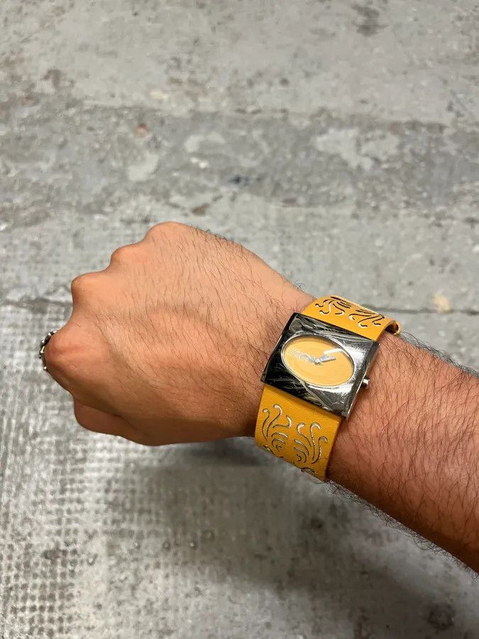 Archival Clothing x Just Cavalli Cavalli Orange Leather Bracelet Watch, Women's