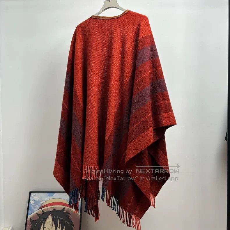 Hermes Hermes Red Classic Cashmere Shawl Size ONE SIZE - 2 Thumbnail