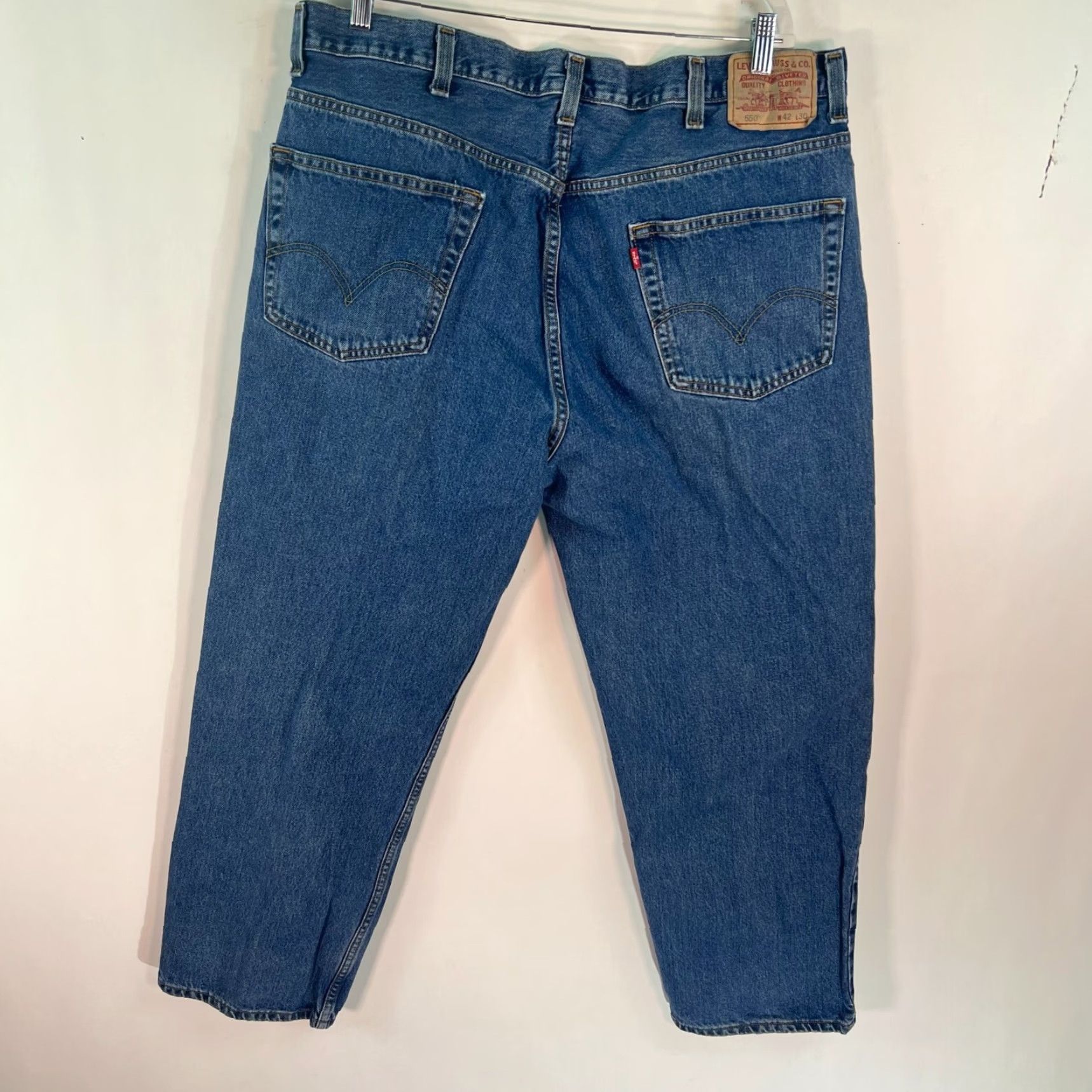 Levi's Levi's Jeans 550 Relaxed Fit Denim Blue Straight Leg 42 Men's Regular 42X30 Red Tag Size US 42 / EU 58 - 6 Thumbnail
