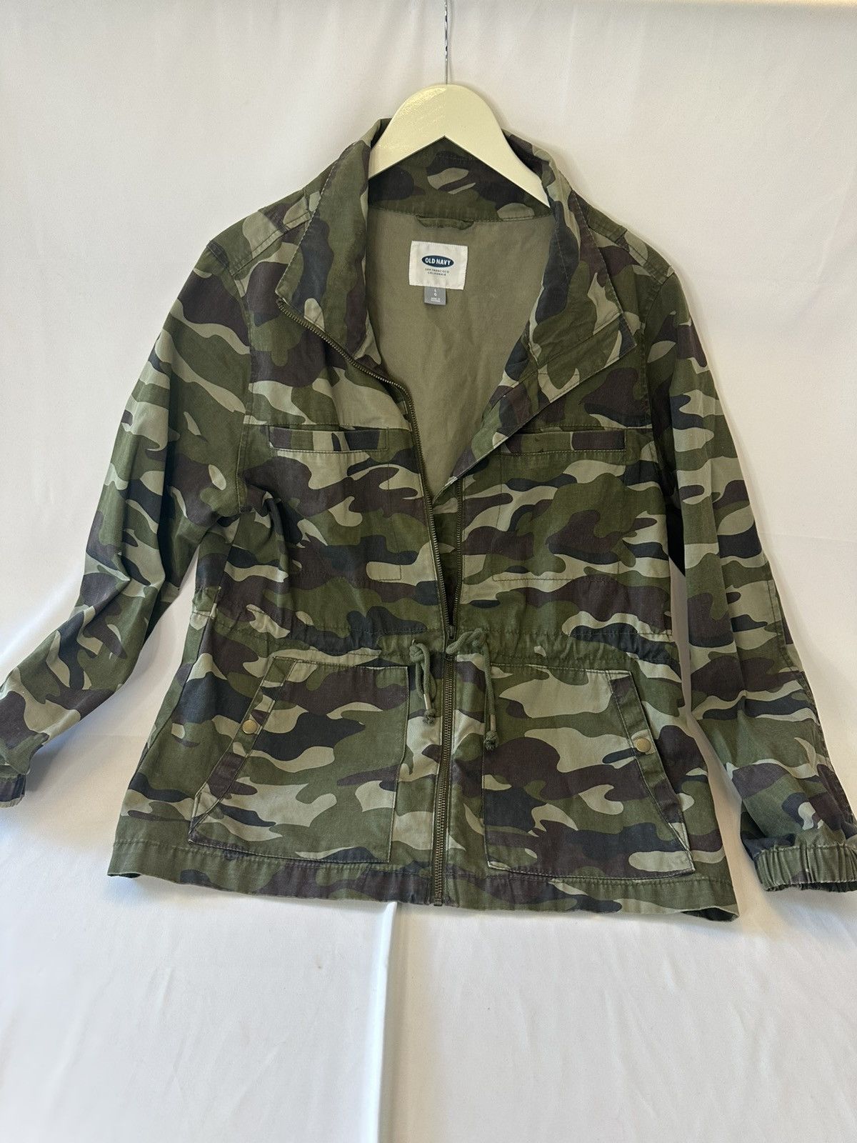 Old Navy Old Navy Camouflage Utility Jacket Size Large Snap Zip Front Size L / US 10 / IT 46 - 1 Thumbnail