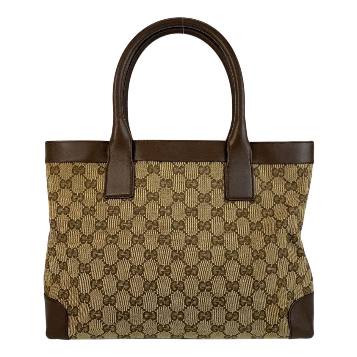 Gucci Gucci Gucci GG Canvas Leather Tote Bag Textile Tote Bag 002 1199 DUTY FREE for USA Size ONE SIZE - 1 Thumbnail