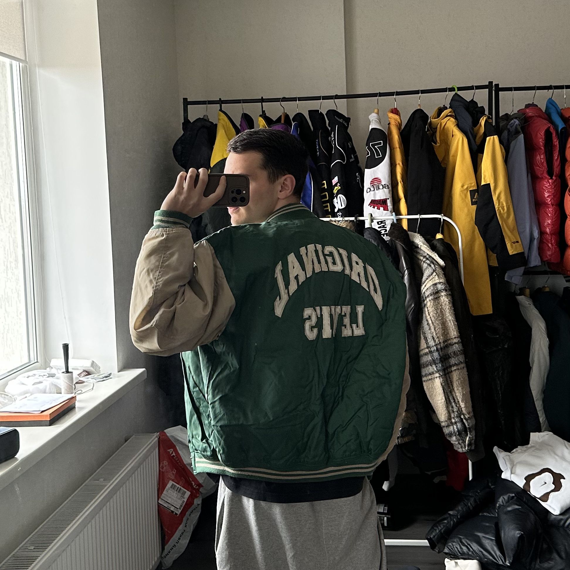 Levi's Original Levi's 90 Vintage Big Logo Varsity Bomber Jacket Size US L / EU 52-54 / 3 - 1 Thumbnail