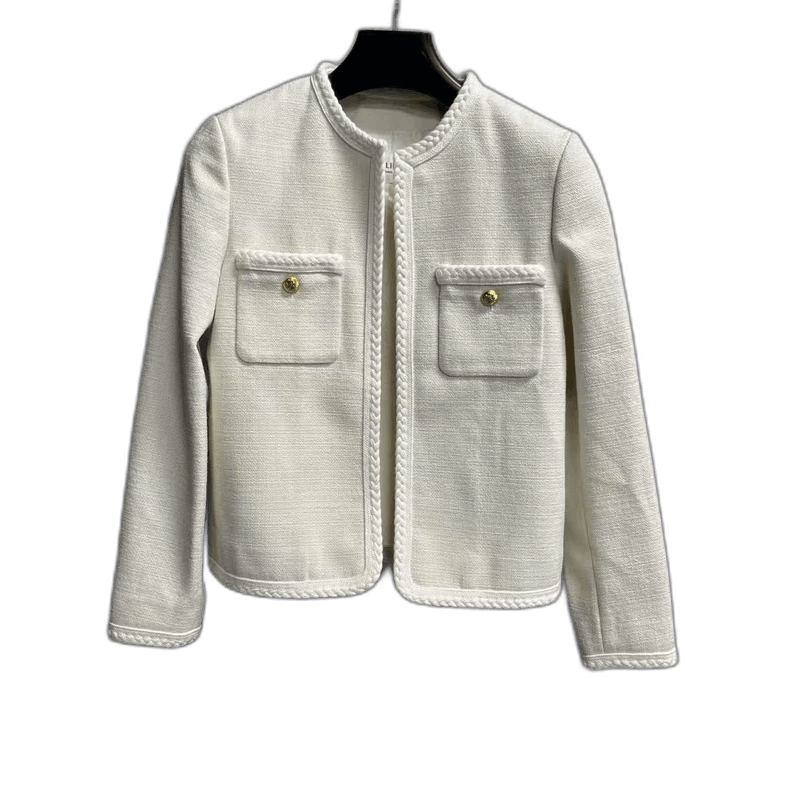 Celine Celine White Casual Long Sleeve Jacket Size S / US 4 / IT 40 - 1 Thumbnail