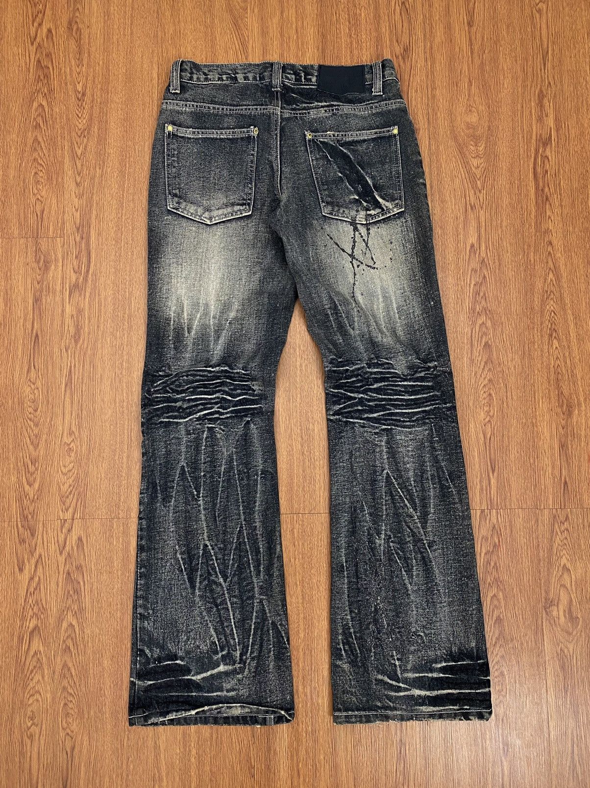 If Six Was Nine Zerosail distressed L patches flare jeans Size US 30 / EU 46 - 2 Thumbnail