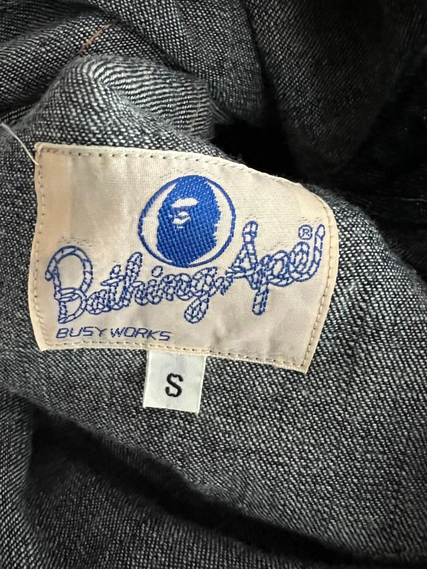 Bape BAPE Japan Denim Shirt Gem Button Ape Embroidery Size US S / EU 44-46 / 1 - 7 Thumbnail