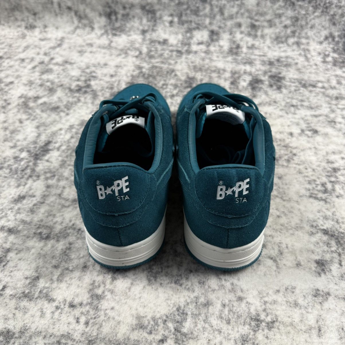 Bape BAPE STA Teal Monotone Suede Low Top Sneakers Size US 8 / EU 41 - 5 Thumbnail