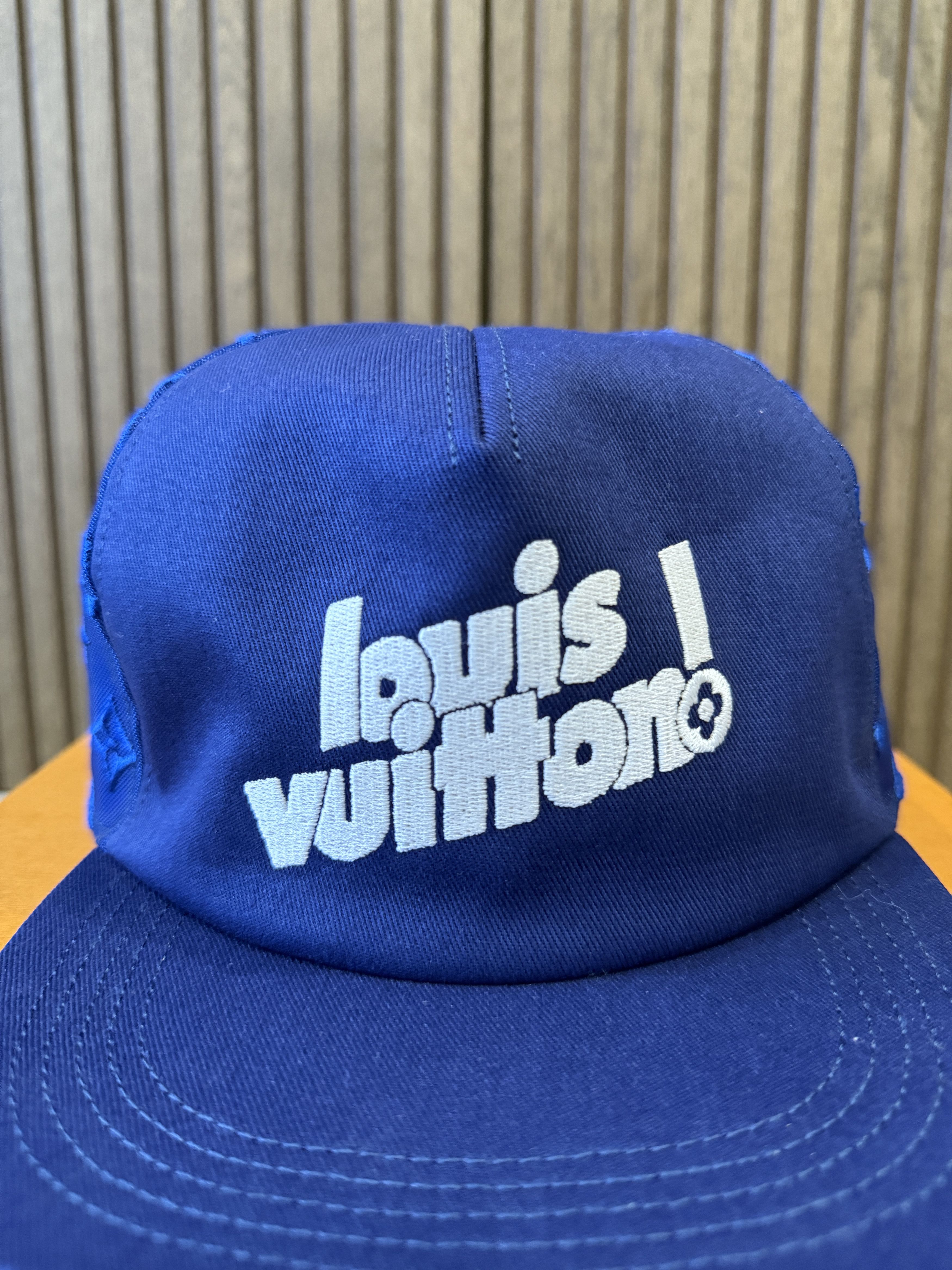 Louis Vuitton Louis Vuitton LV Embroidered Mesh Cap 58 Blue Size ONE SIZE - 2 Thumbnail