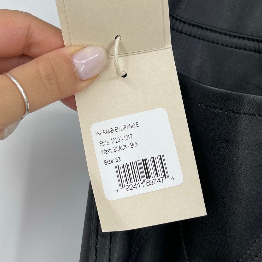 MOTHER MOTHER | NWT The Rambler Zip Ankle Black 33 Plus Size Size 33" - 5 Thumbnail