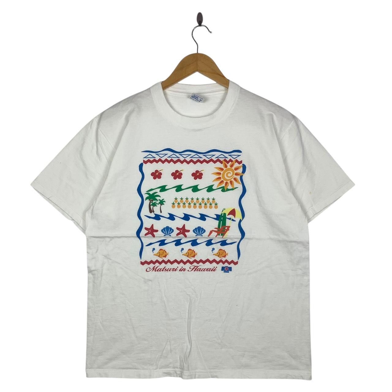 Vintage Vintage 90’ JAPAN TRADITIONAL MATSURI Hawaii Art Tee Shirt Size M / US 6-8 / IT 42-44 - 1 Thumbnail