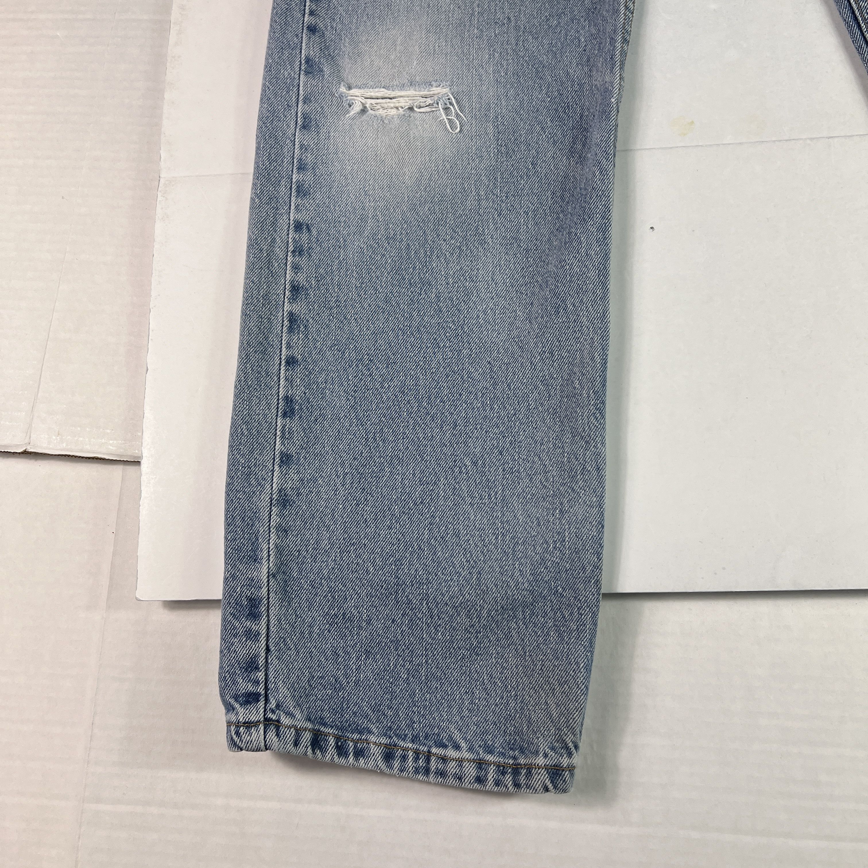 Levi's Y2K Levi's Jeans 505 Straight Blue Faded Distressed Denim Size US 31 - 10 Thumbnail
