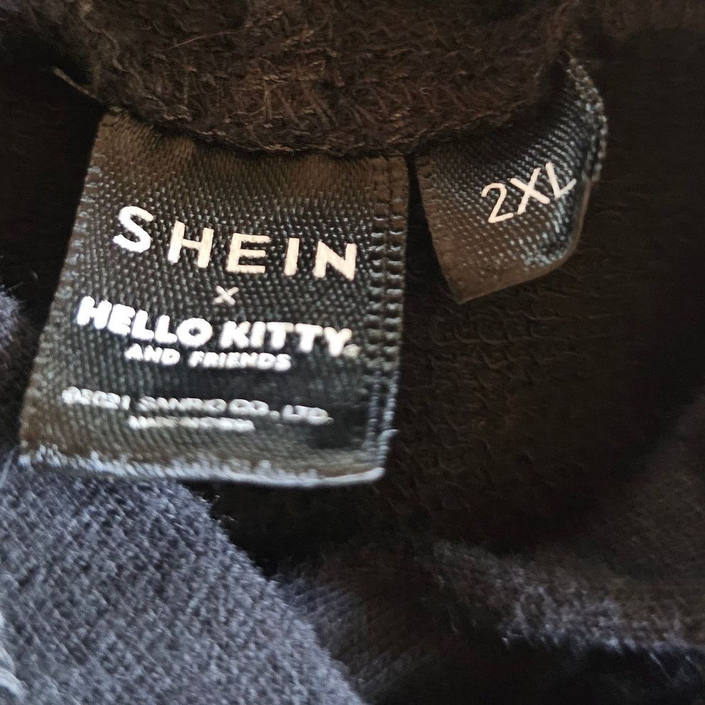 Shein Shein x Hello Kitty Sweatshirt Womens 2XL Black Hoodie 3588 Size XXL / US 16-18 / IT 52-54 - 3 Thumbnail