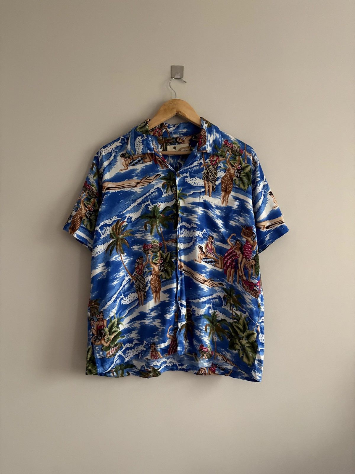 Vintage Vintage Blue Hawaiian Rayon Aloha Shirt Size US M / EU 48-50 / 2 - 1 Thumbnail