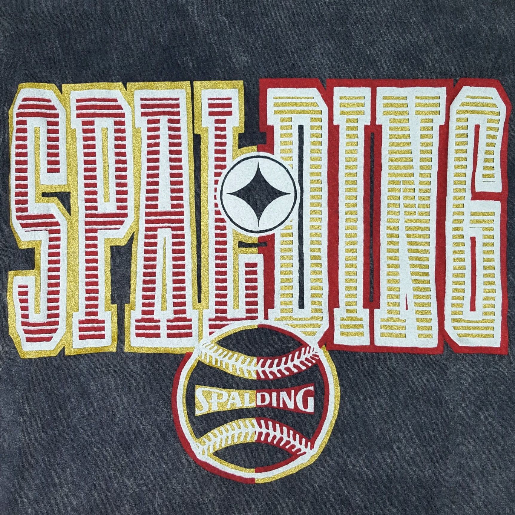 Spalding VINTAGE Spalding Baseball T Shirt Mens Size L Gray Acid Dye Puff Print 90s Retro Sport MLB Shirt Size US L / EU 52-54 / 3 - 3 Thumbnail