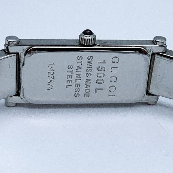 Gucci Gucci 1500L Rectangular Stainless Steel Quartz Bangle Watch Size ONE SIZE - 7 Thumbnail