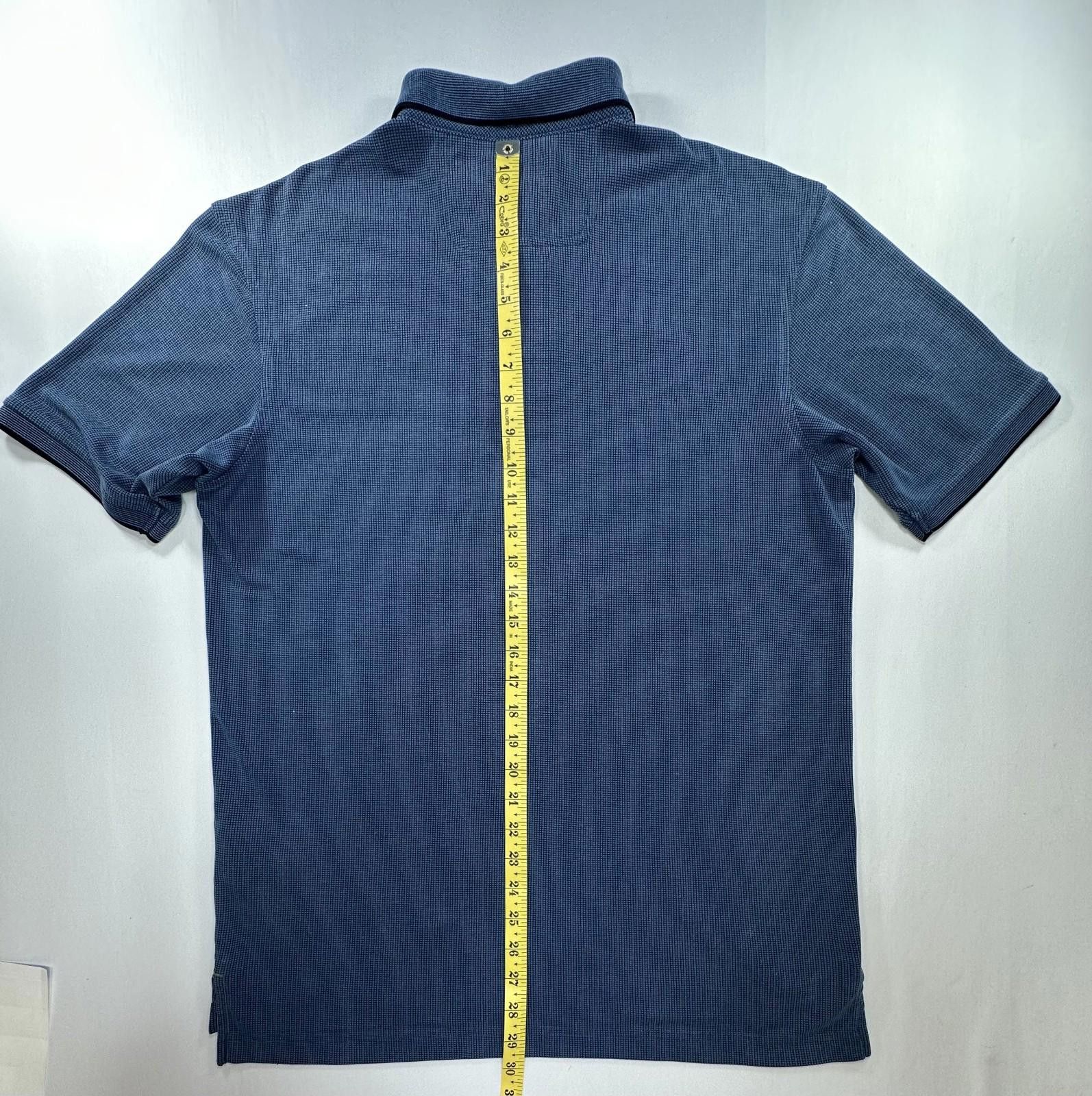 Kirkland Signature Kirkland 1/4 Button Jacquard Polo Shirt Blue Mens M Size US M / EU 48-50 / 2 - 3 Thumbnail