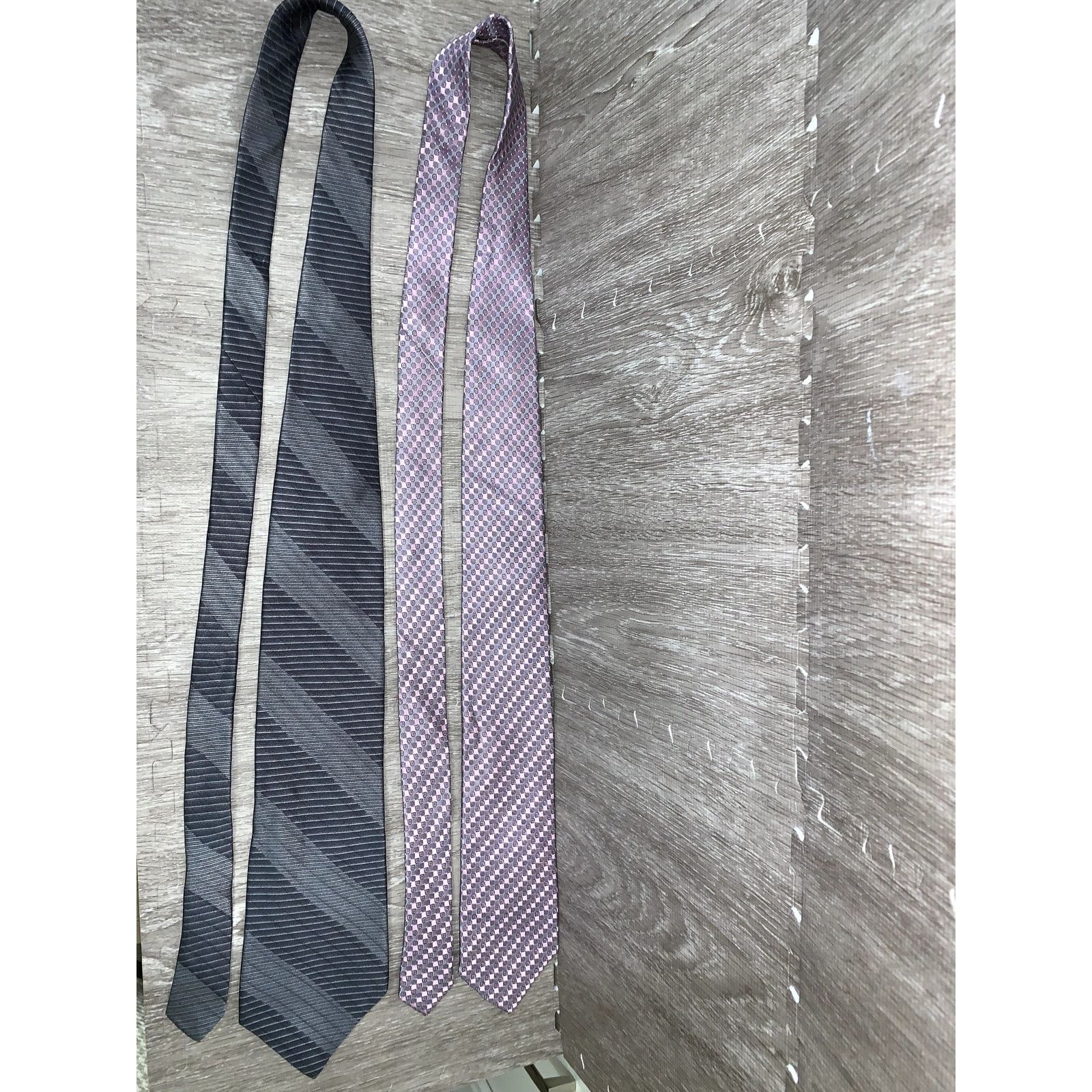 Van Heusen Van Heusen Men's Silk Tie Set 3pc Striped Designer Formal Size ONE SIZE - 7 Thumbnail