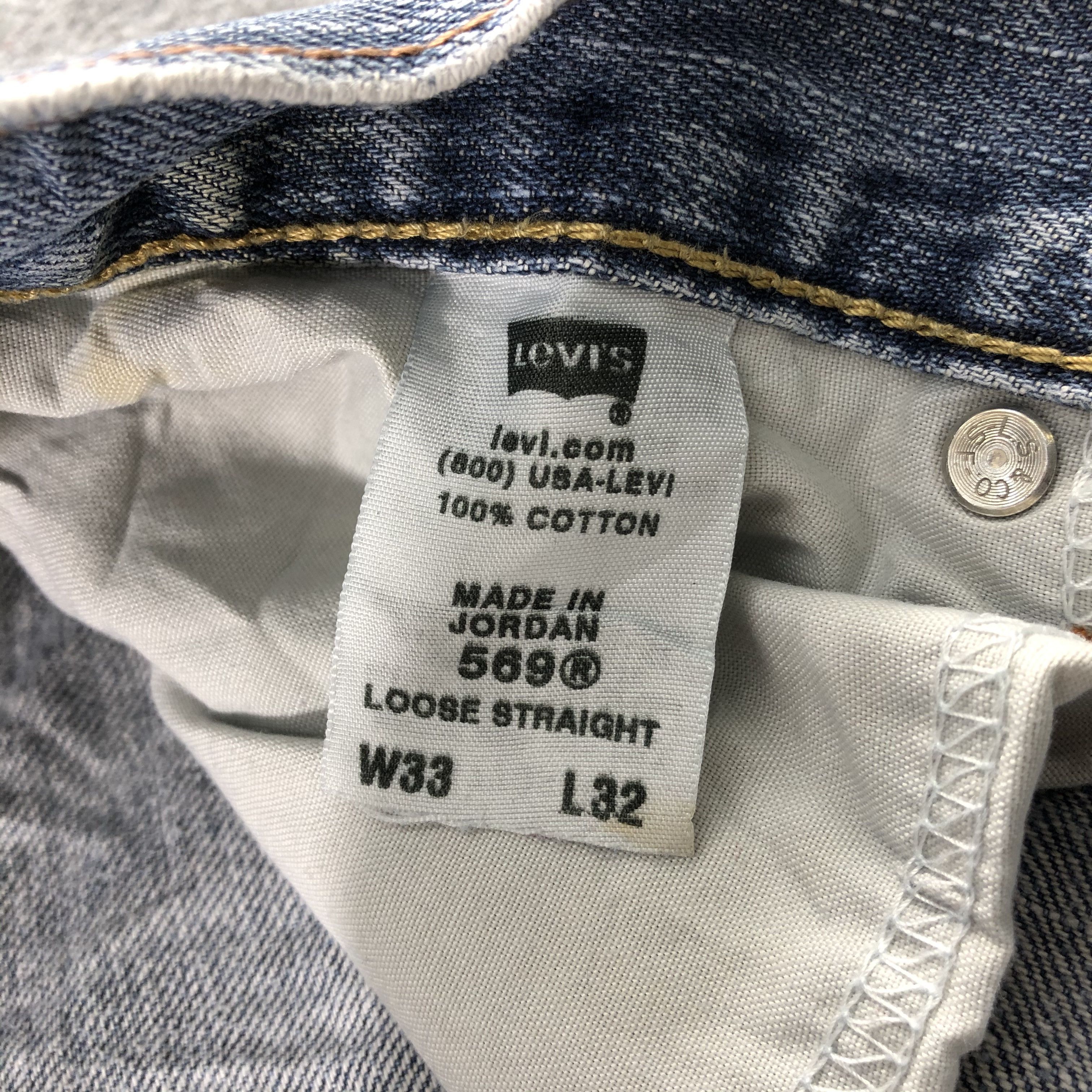 Levi's Vintage Levis Jeans Lot 569 Faded Blue Denim-J1103 Size US 34 / EU 50 - 10 Thumbnail