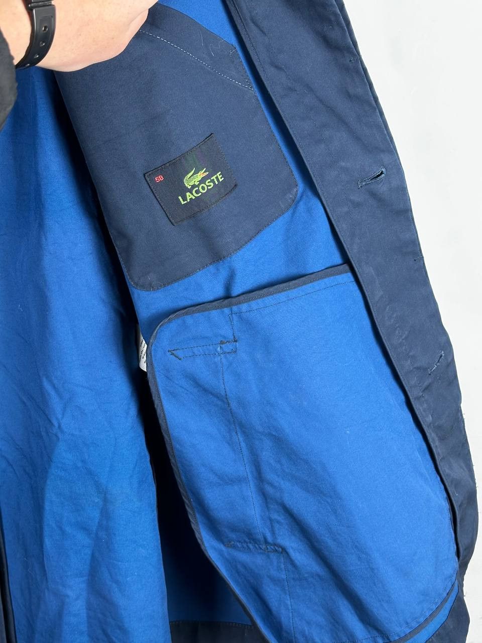 Lacoste Vintage Lacoste Trench Jacket Blue Size US XL / EU 56 / 4 - 11 Thumbnail