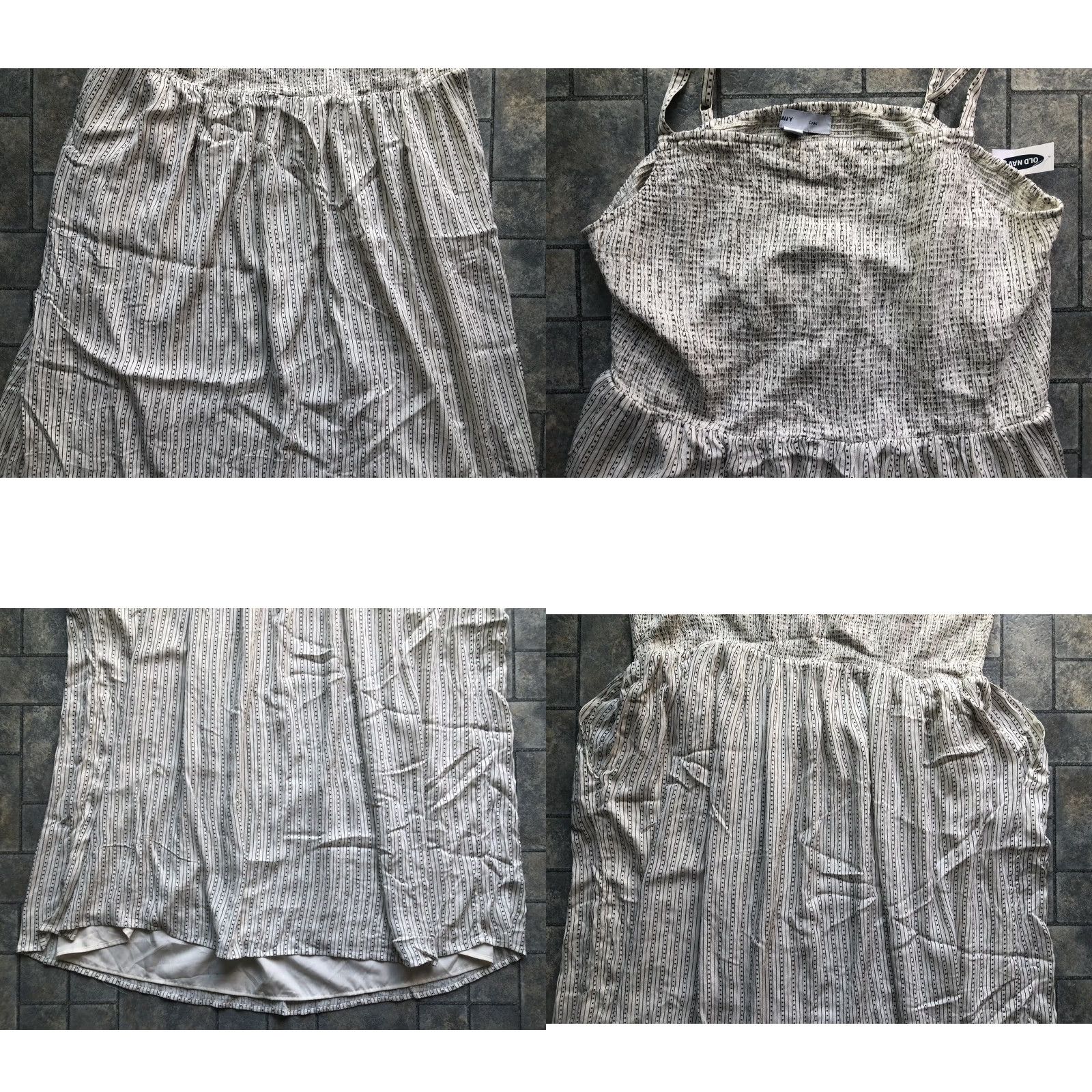 Old Navy NWT Old Navy Cami Dress Women's 2XL Midi White Polyester Rayon Viscose Pockets Striped Pullover Summer Spring Fall Dress Size XXL / US 16-18 / IT 52-54 - 9 Thumbnail