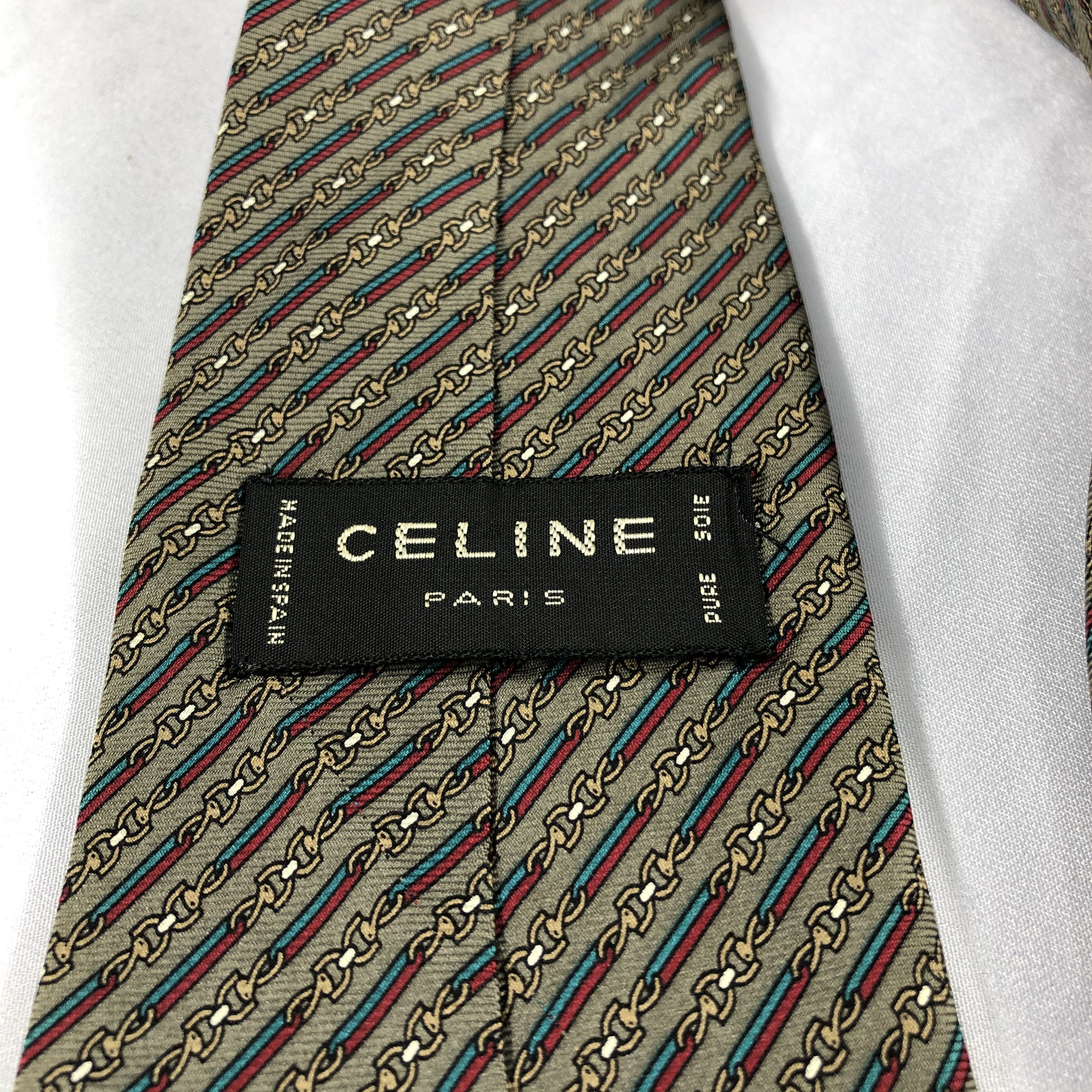 Vintage CeLIne Silk Neck Ties T53 Size ONE SIZE - 4 Thumbnail