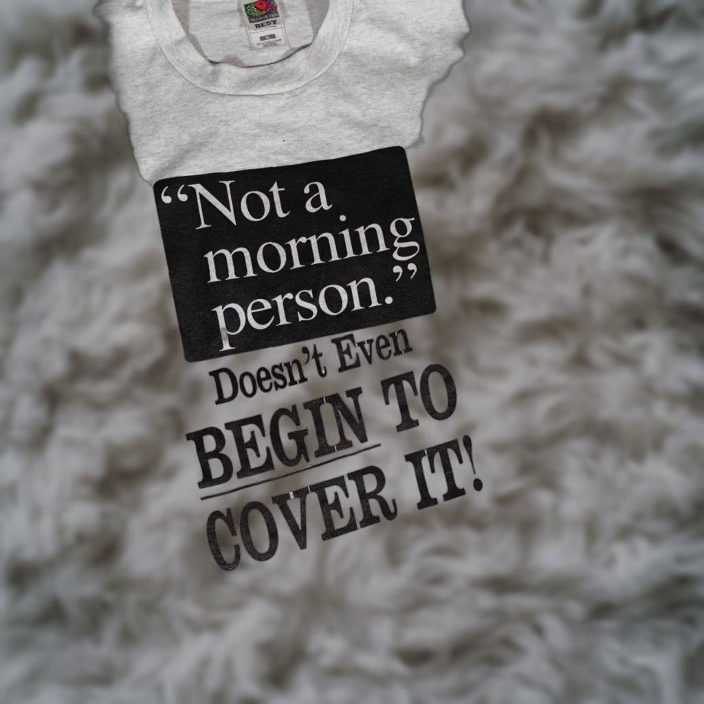 Vintage Vintage Not A Morning Person Humor T Shirt Mens XL Funny Gray Y2K Size US XL / EU 56 / 4 - 1 Thumbnail