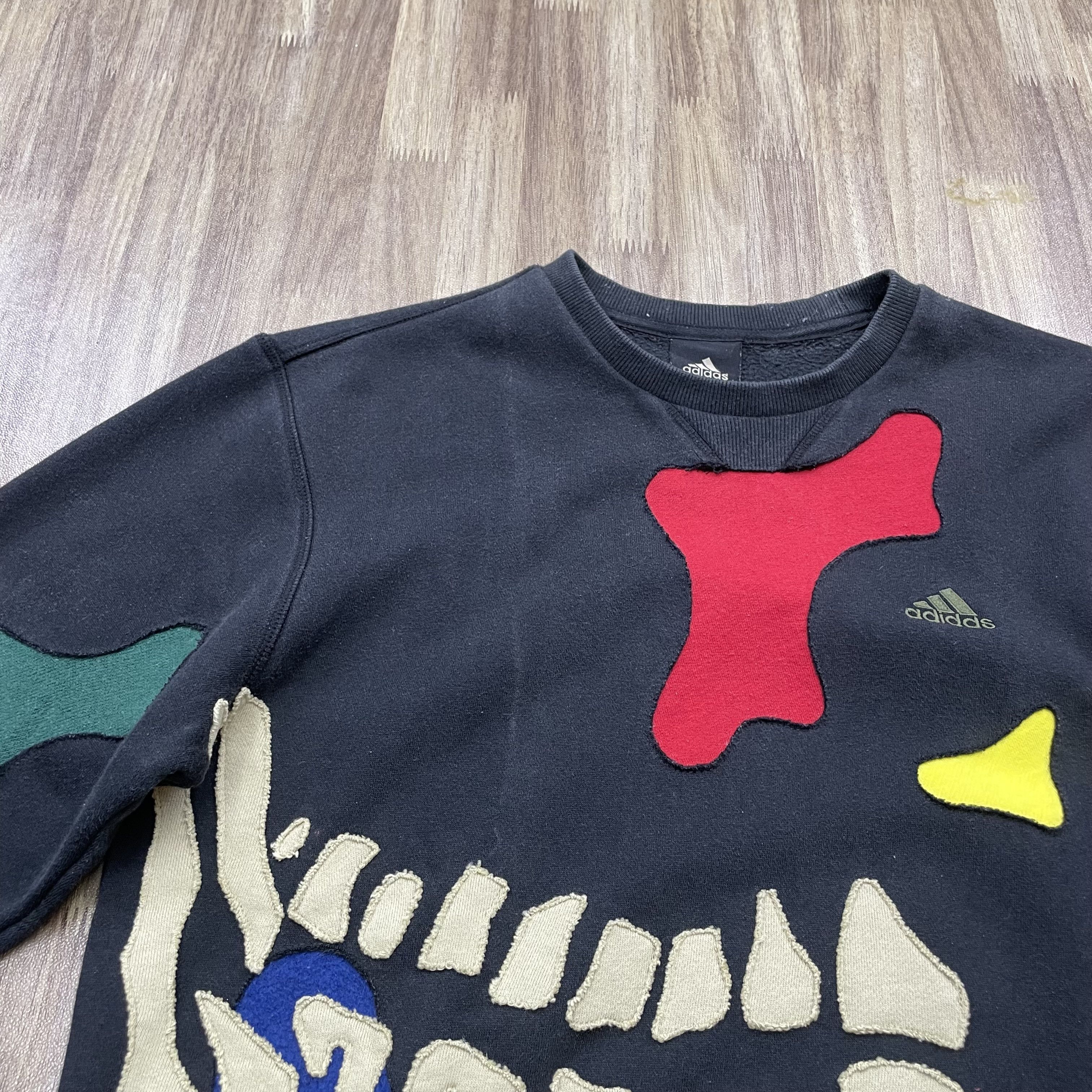 Vintage Vintage Adidas Custom Patchwork Skeleton Graphic Sweatshirt Size US S / EU 44-46 / 1 - 3 Thumbnail