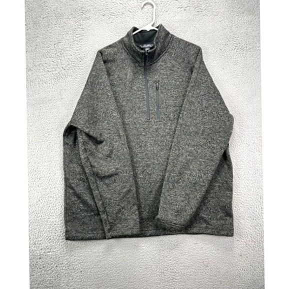 Eddie Bauer Eddie Bauer Sweater Mens 2XL Grey Fleece Lined Quarter Zip Pullover Sweatshirt Size US XXL / EU 58 / 5 - 3 Thumbnail