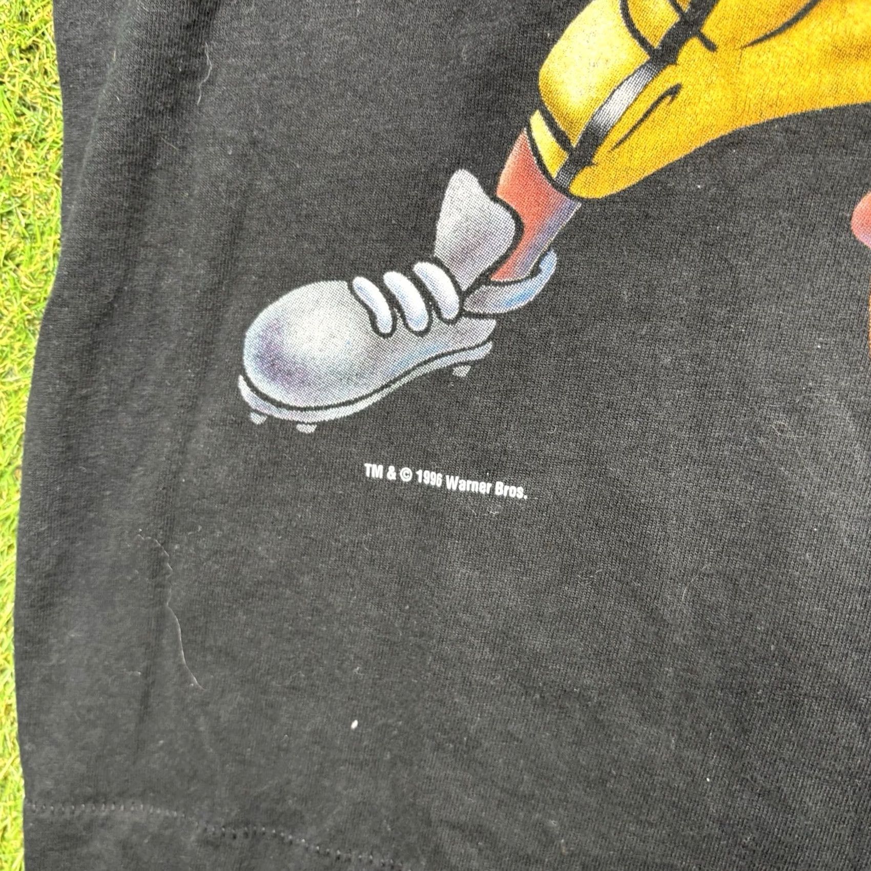 NFL VINTAGE Pittsburgh Steelers Taz Shirt Mens Large Warner Bros NFL Single Stitch Shirt Mens L Black 1990s 90s Sports Mens Size US L / EU 52-54 / 3 - 5 Thumbnail