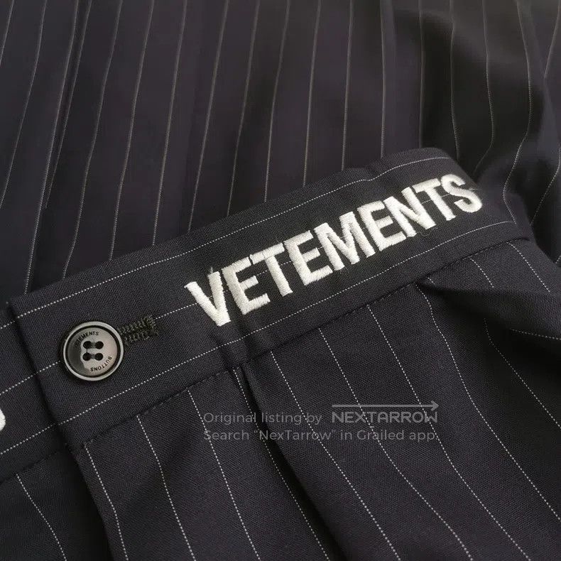 Vetements Vetements size L Wool blend color-block stripe letter logo Size 26" / US 2 / IT 38 - 3 Thumbnail