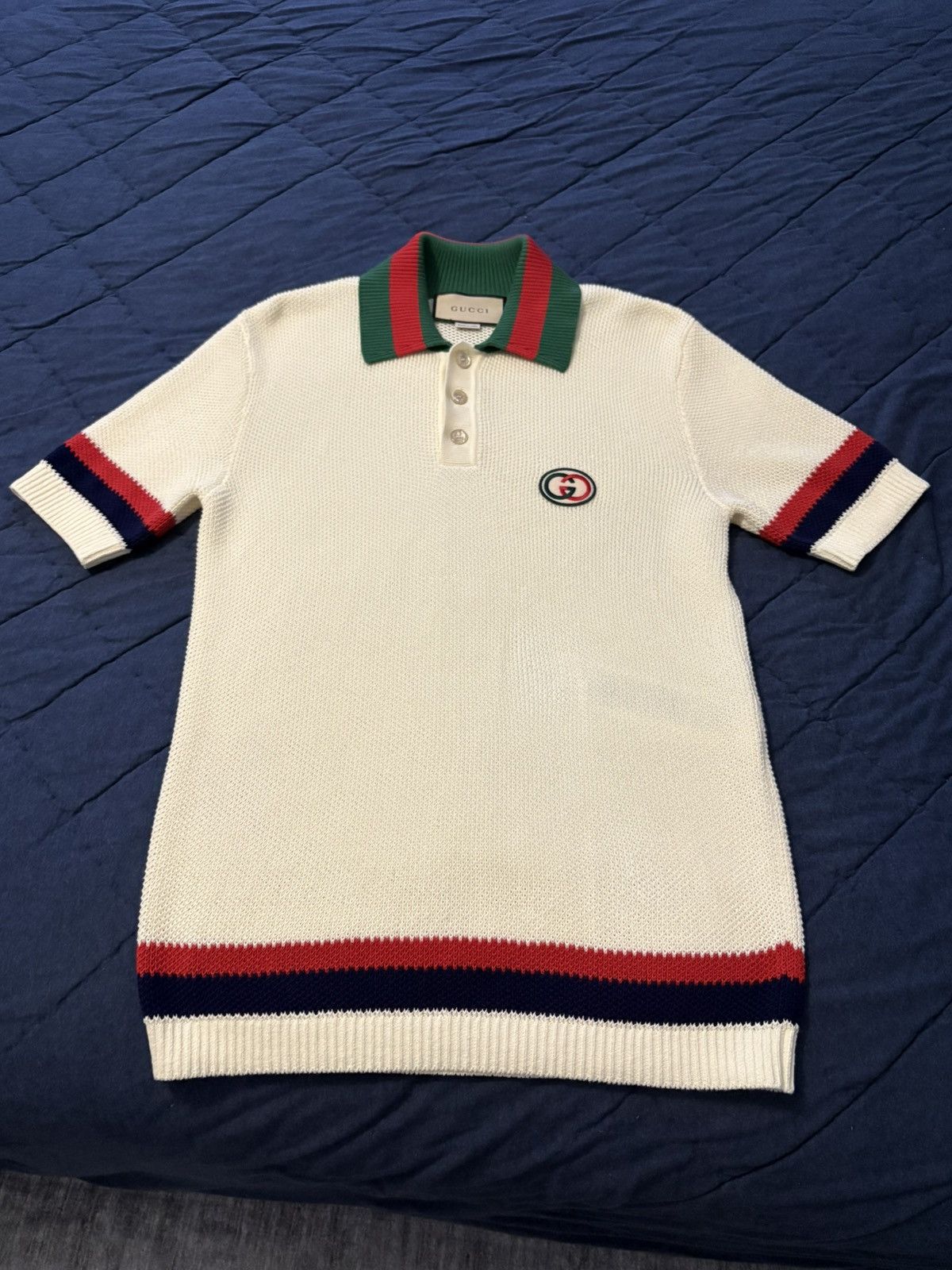 Gucci Men’s Knitted Polo Size US XS / EU 42 / 0 - 1 Thumbnail