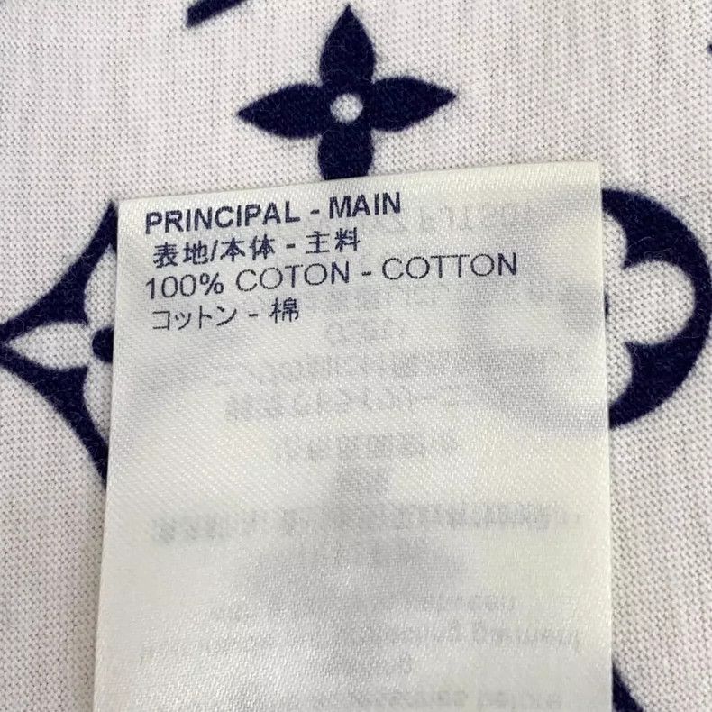 Louis Vuitton Louis Vuitton White logo full-print cotton crewneck short- Size M / US 6-8 / IT 42-44 - 7 Thumbnail