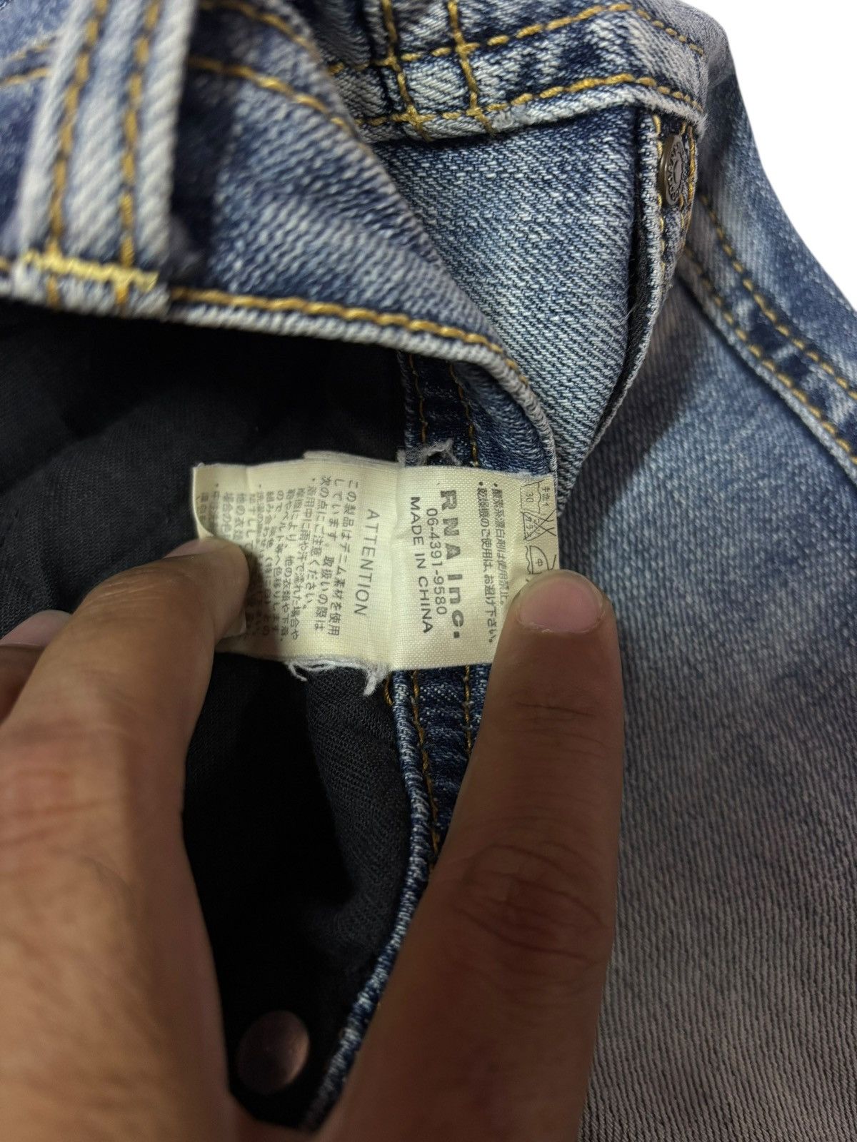 Japanese Brand Vtg RNA Inc Japan Bondage Distressed Jeans Size 30" / US 8 / IT 44 - 12 Thumbnail