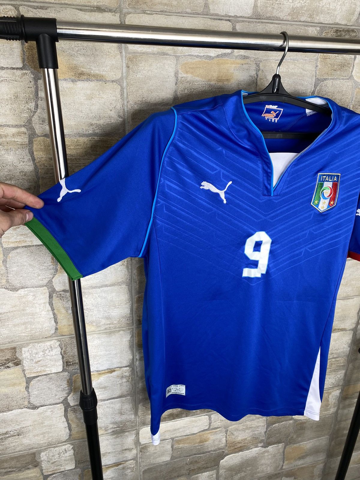 Puma Puma Italy 2013-2014 #9 Balotelli Home Kit Jersey Shirt Size US M / EU 48-50 / 2 - 5 Thumbnail