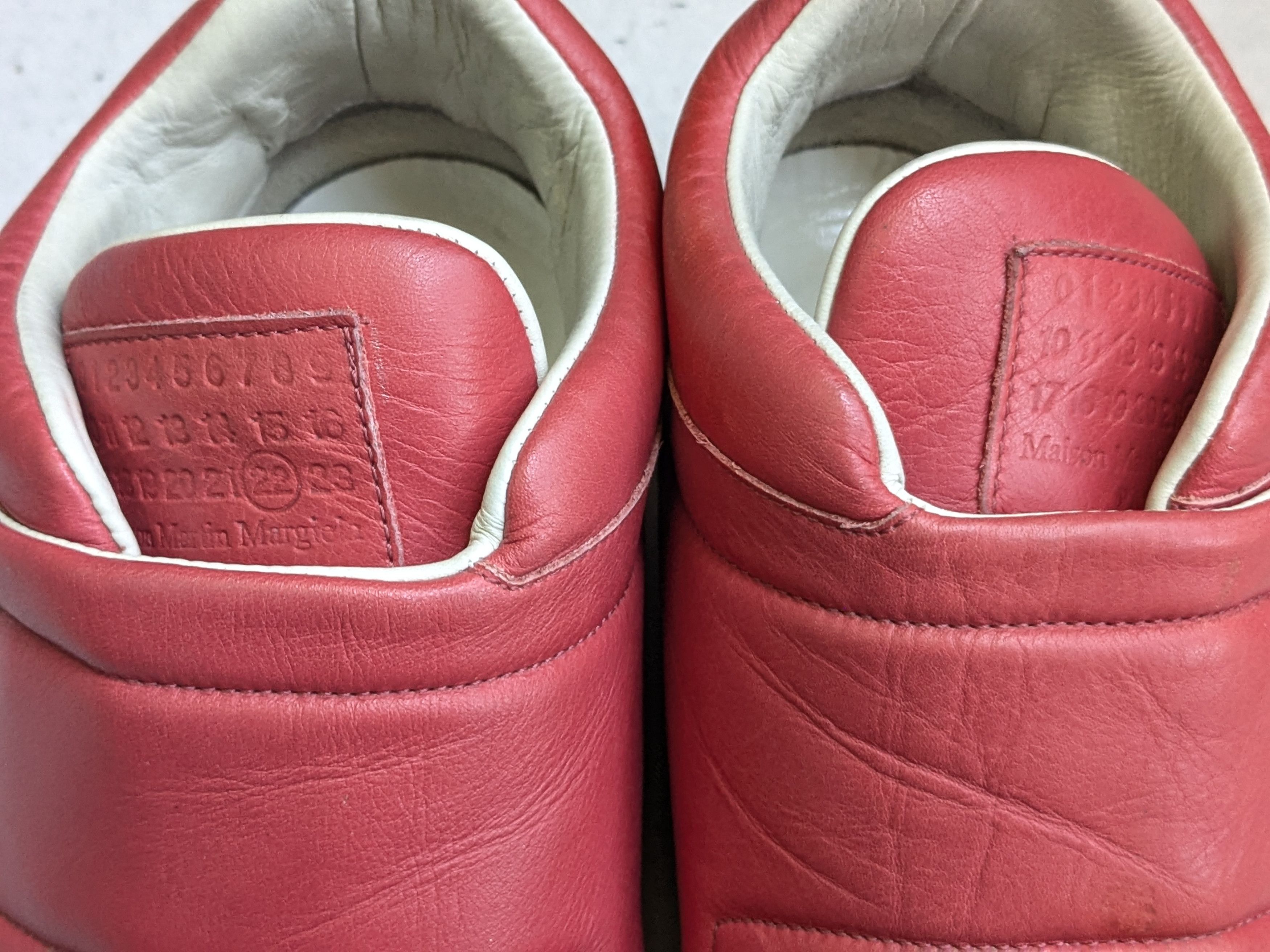Maison Margiela Maison Margiela Clinic Sneakers Red 11 44 Mid Tops Leather Size US 11 / EU 44 - 5 Thumbnail