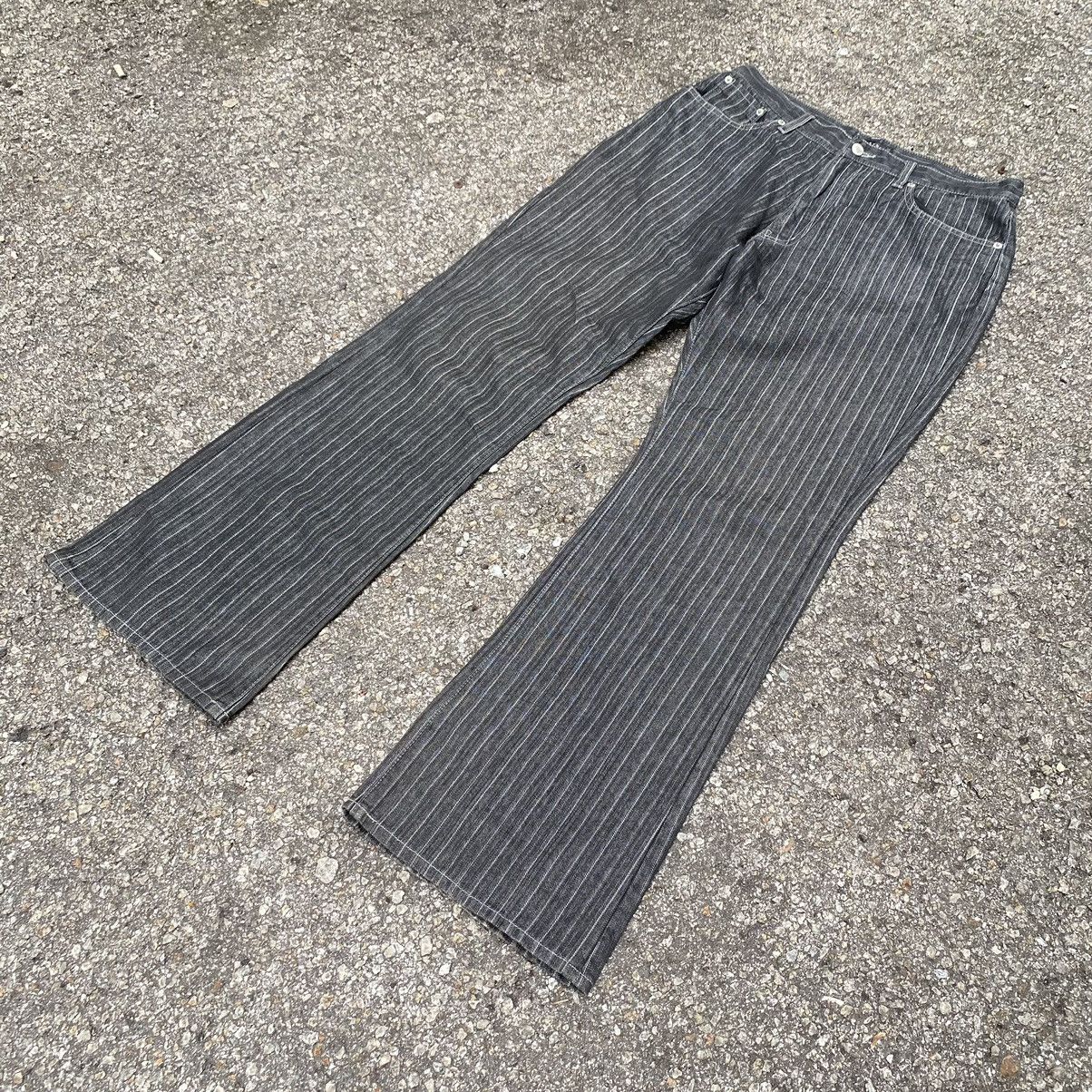 Japanese Brand Flare Jeans B.C Factory Striped Denim Boot Cut Bottom Bell Size US 30 / EU 46 - 3 Thumbnail