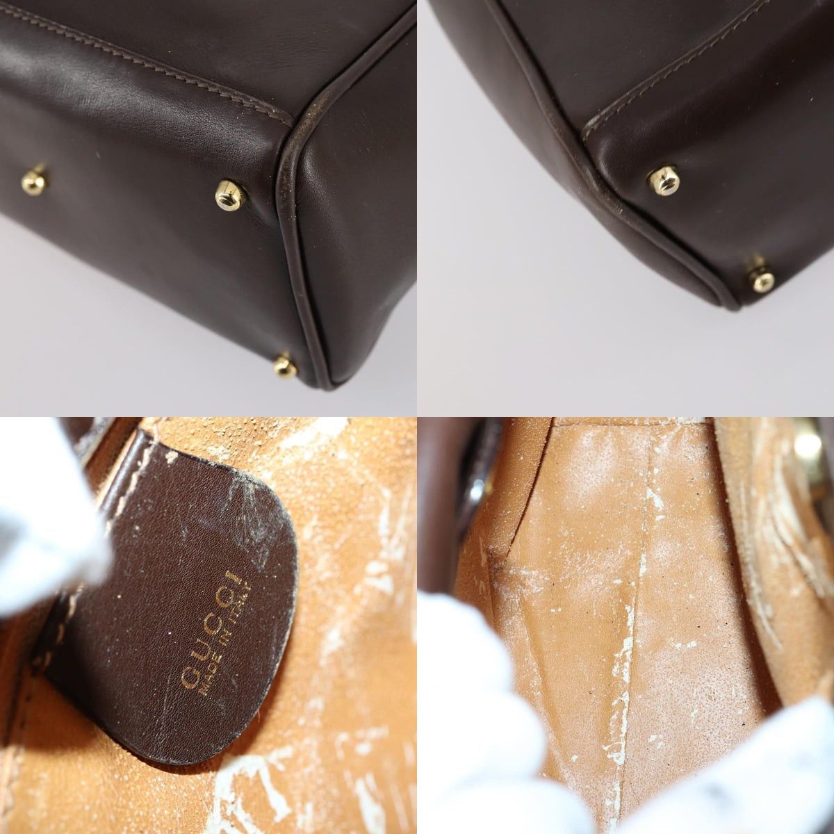 Gucci GUCCI Bamboo Handbag Leather Brown Size ONE SIZE - 11 Thumbnail
