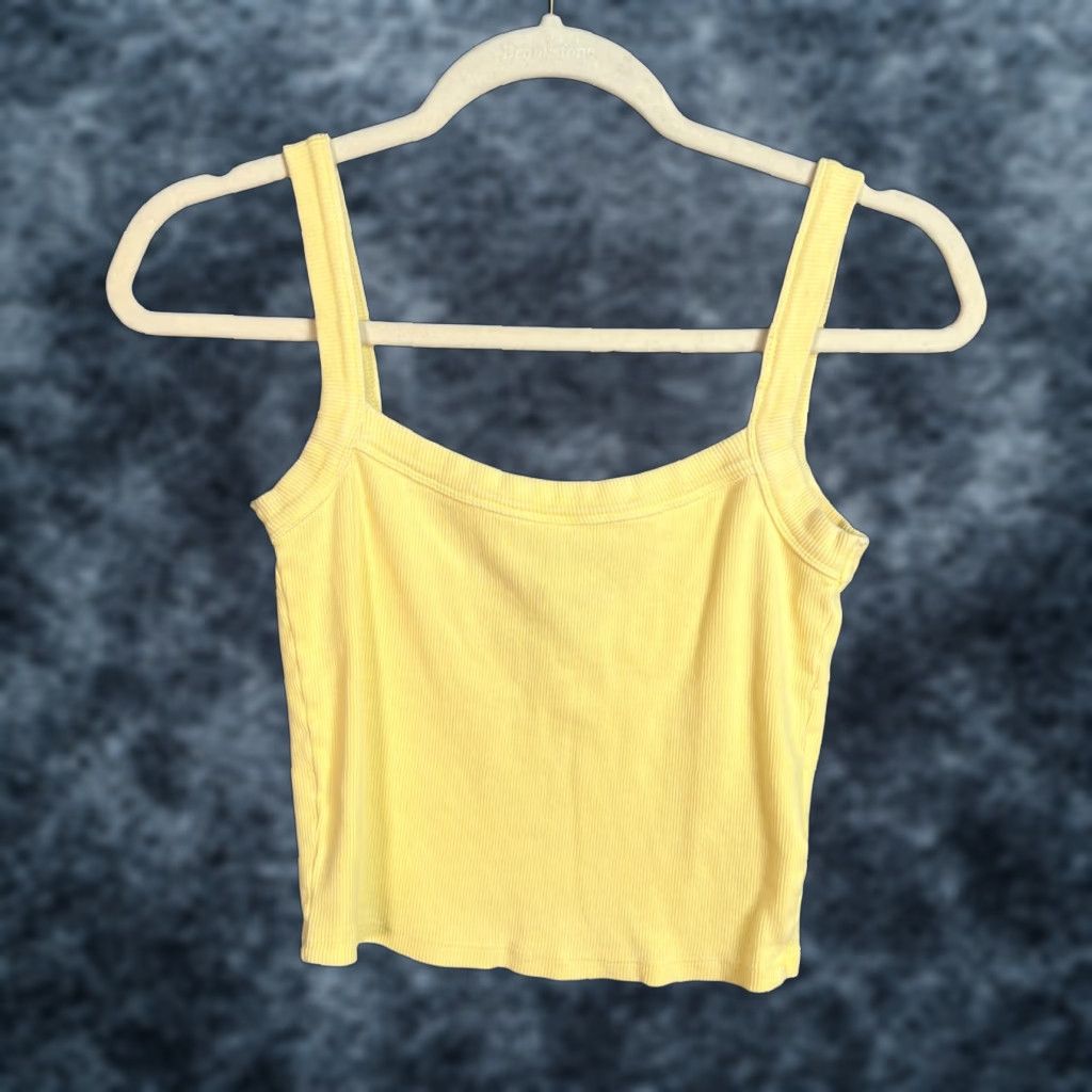 Urban Outfitters VINTAGE Urban Outfitters BDG Womens Size Small Yellow Ribbed Tank Top Size S / US 4 / IT 40 - 1 Thumbnail